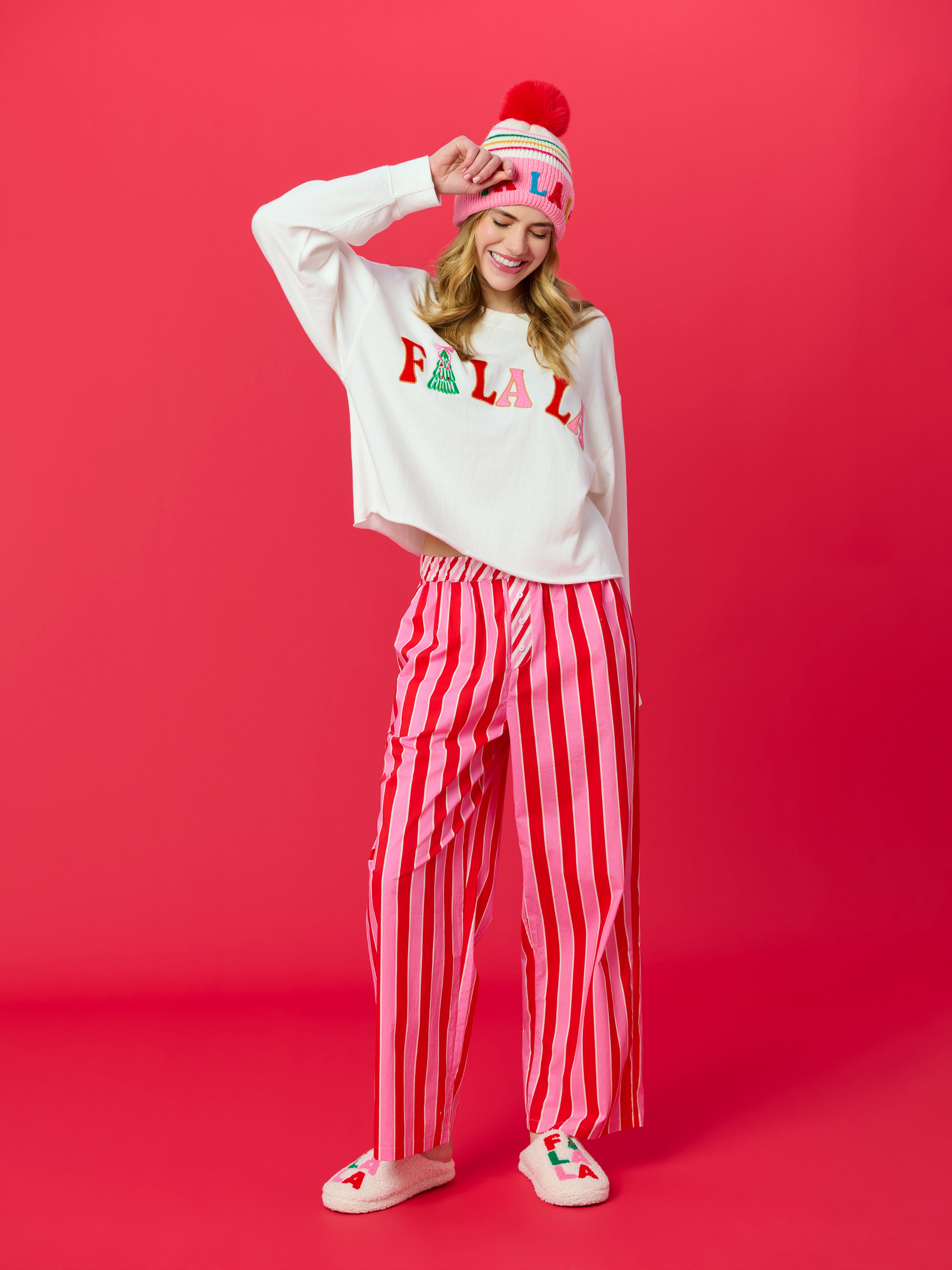 Shiraleah Candy Stripe Boxer Pant PINK / EXTRA SMALL