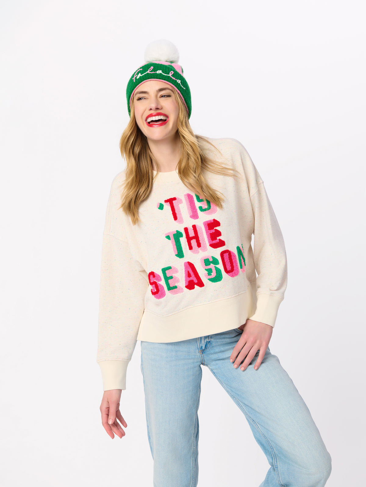 Shiraleah "Tis The Season" Relaxed Sweatshirt CREAM / EXTRA SMALL