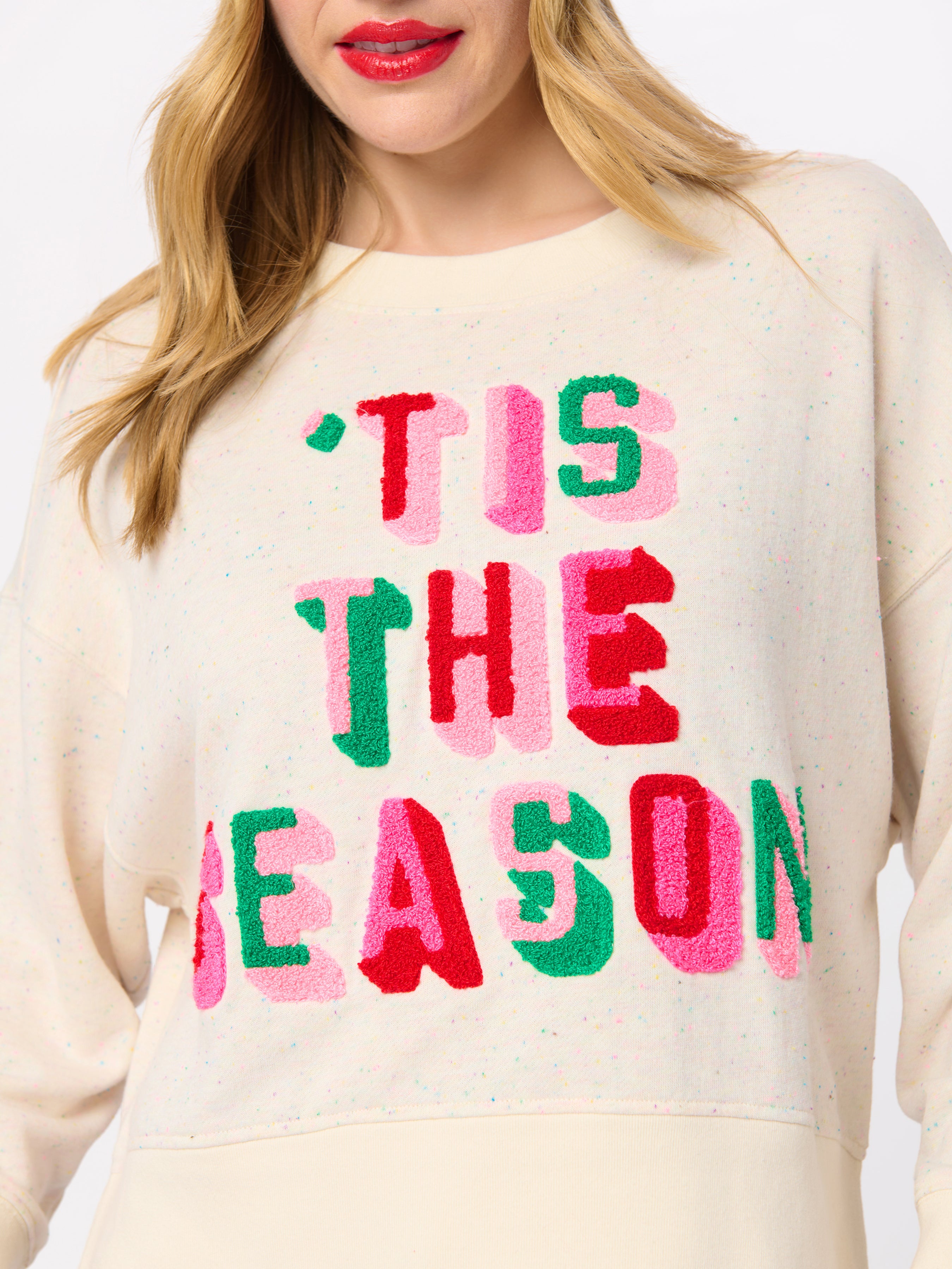 Shiraleah "Tis The Season" Relaxed Sweatshirt CREAM / EXTRA SMALL