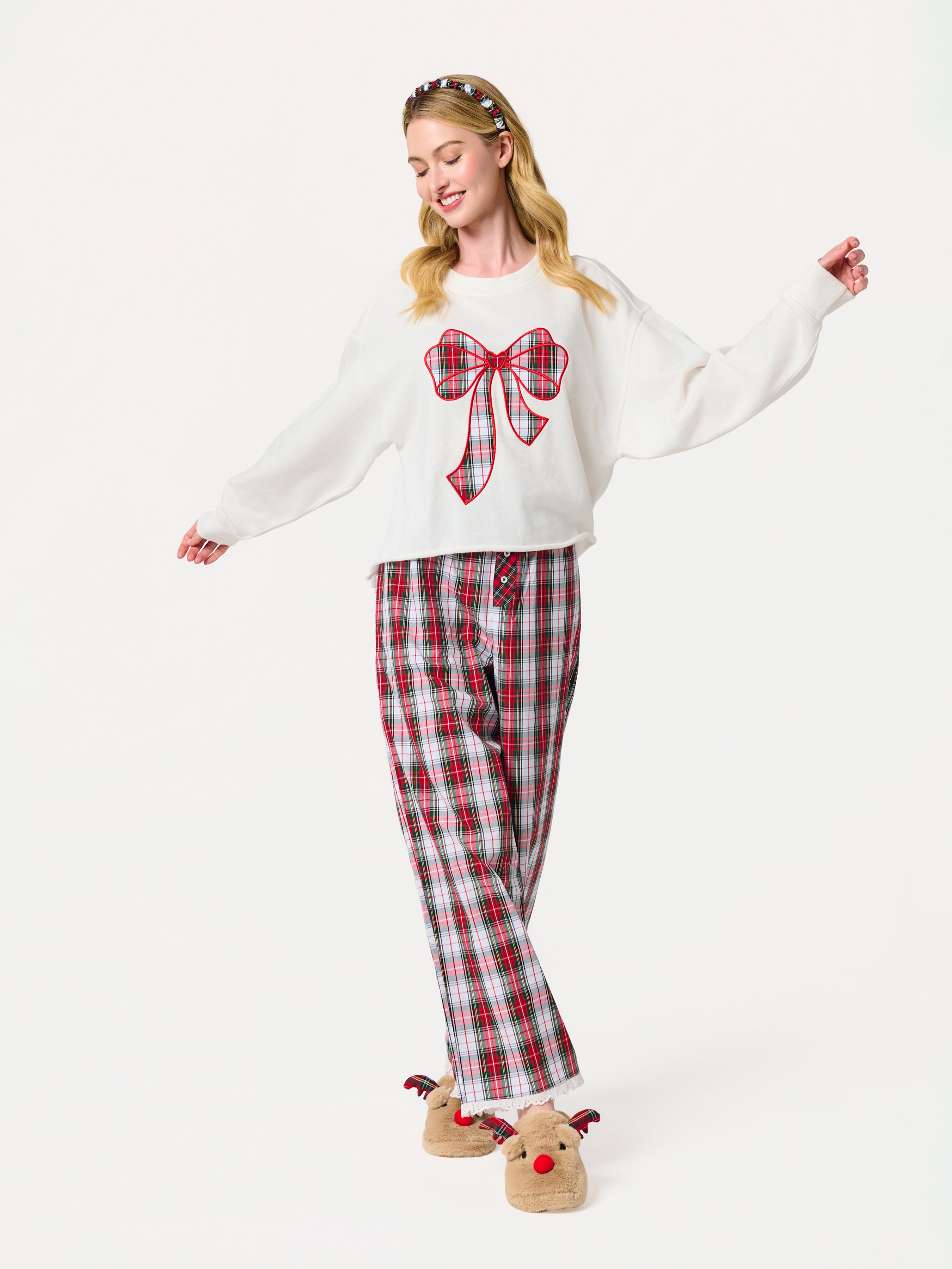 Shiraleah Tartan Boxer Pant RED / EXTRA SMALL