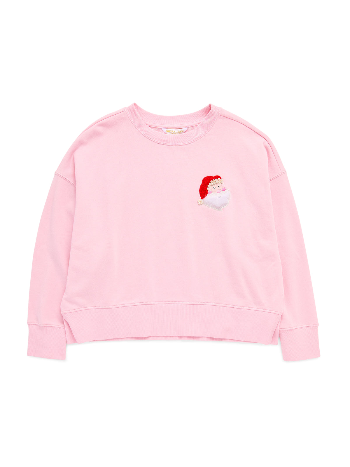 Shiraleah Santa/"Ho Ho Ho" Relaxed Sweatshirt BLUSH / EXTRA SMALL