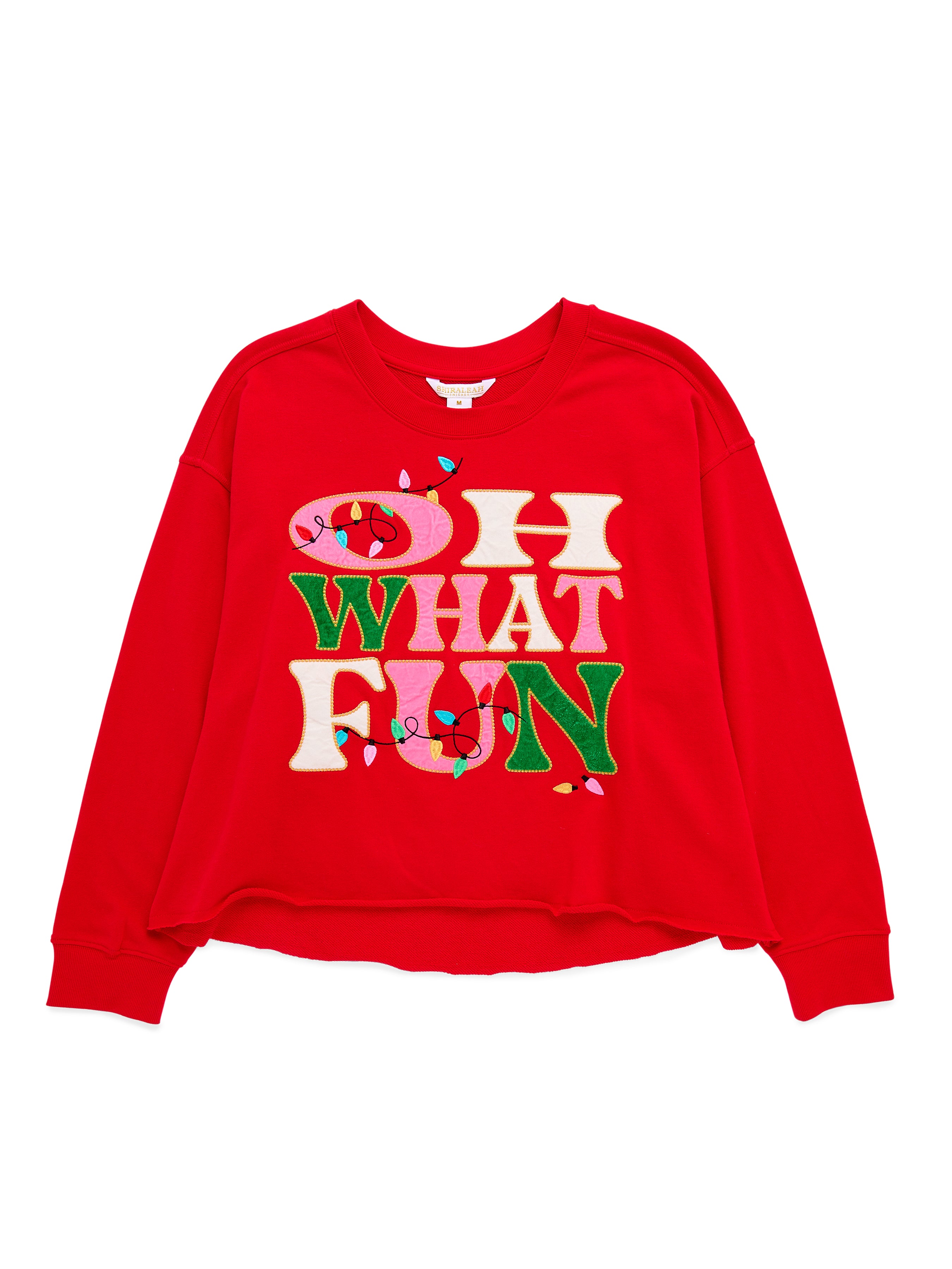 Shiraleah "Oh What Fun" Lounge Sweatshirt RED / EXTRA SMALL