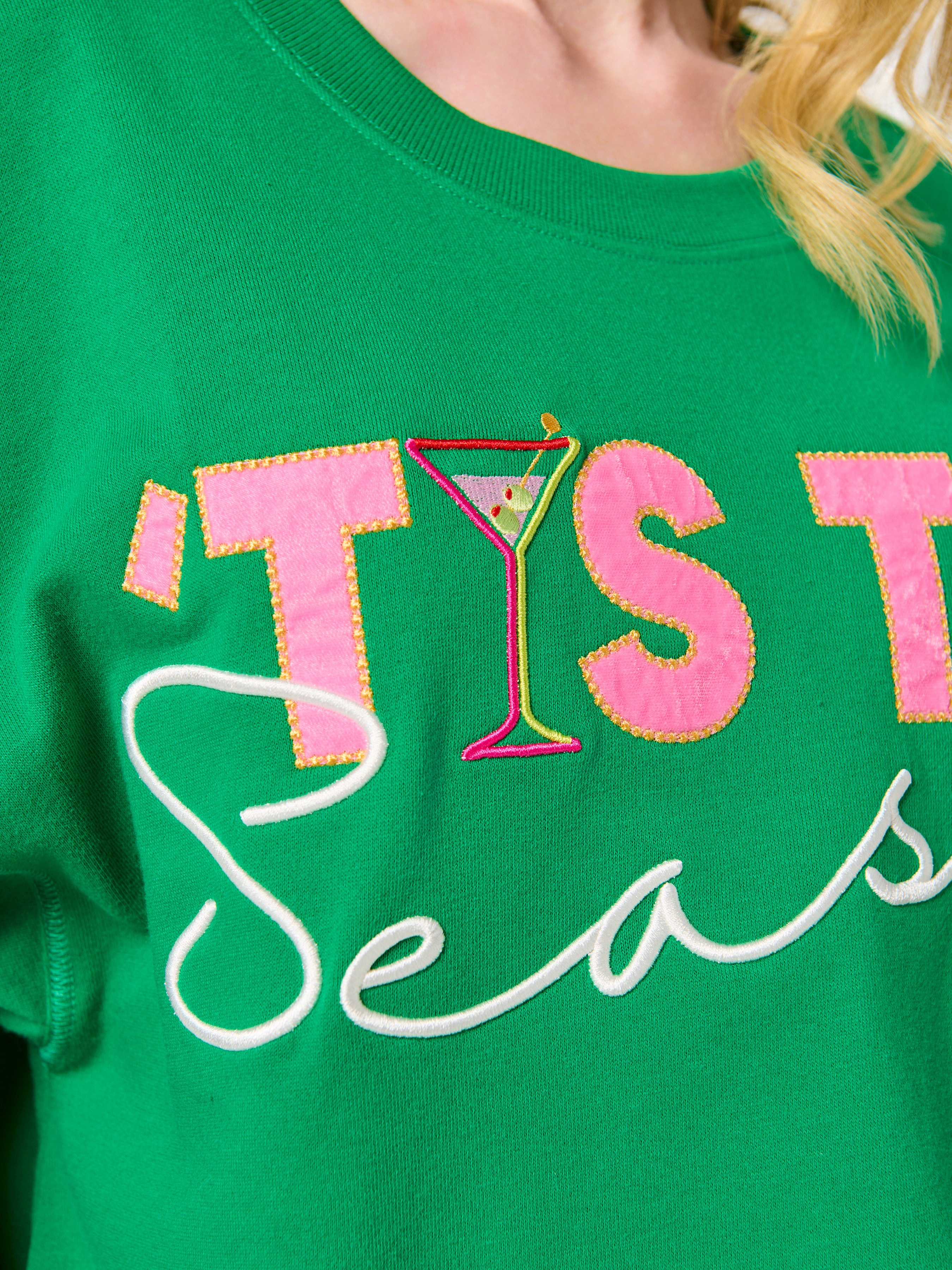 Shiraleah "Tis The Season" Lounge Sweatshirt GREEN / EXTRA SMALL