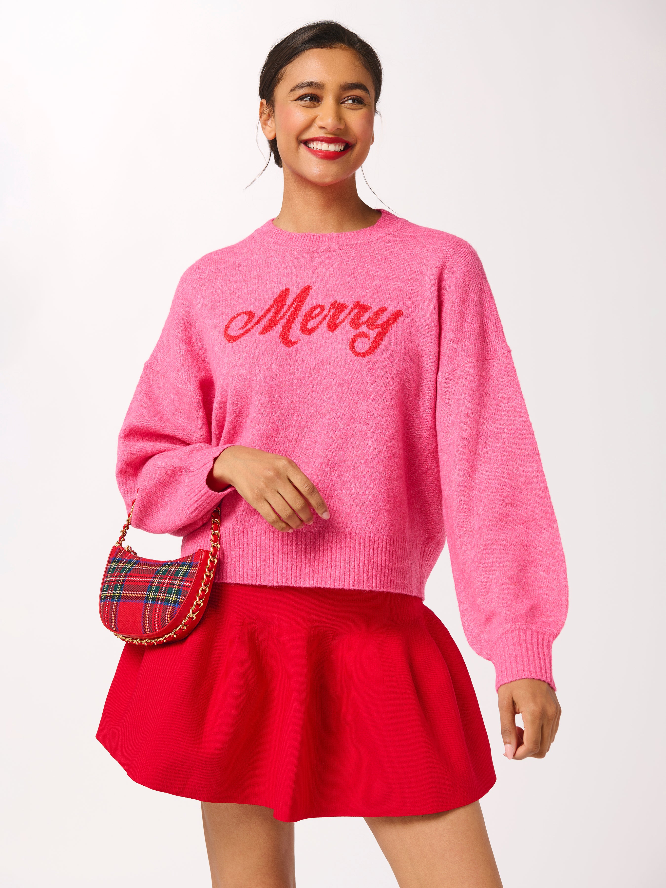 Shiraleah "Merry" Sweater, Pink SMALL