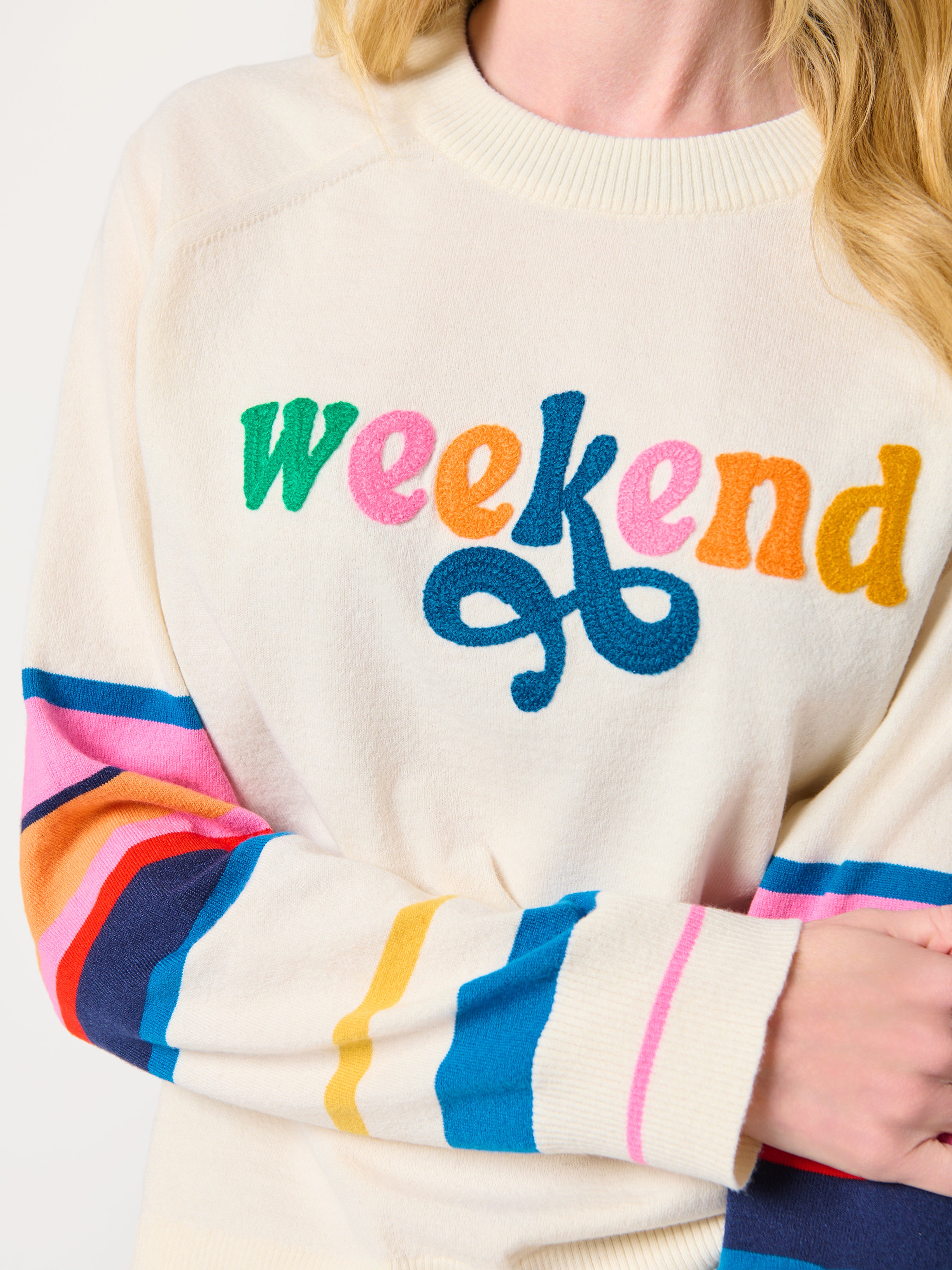 Shiraleah "Weekend" Lightweight Boxy Sweater IVORY / EXTRA SMALL