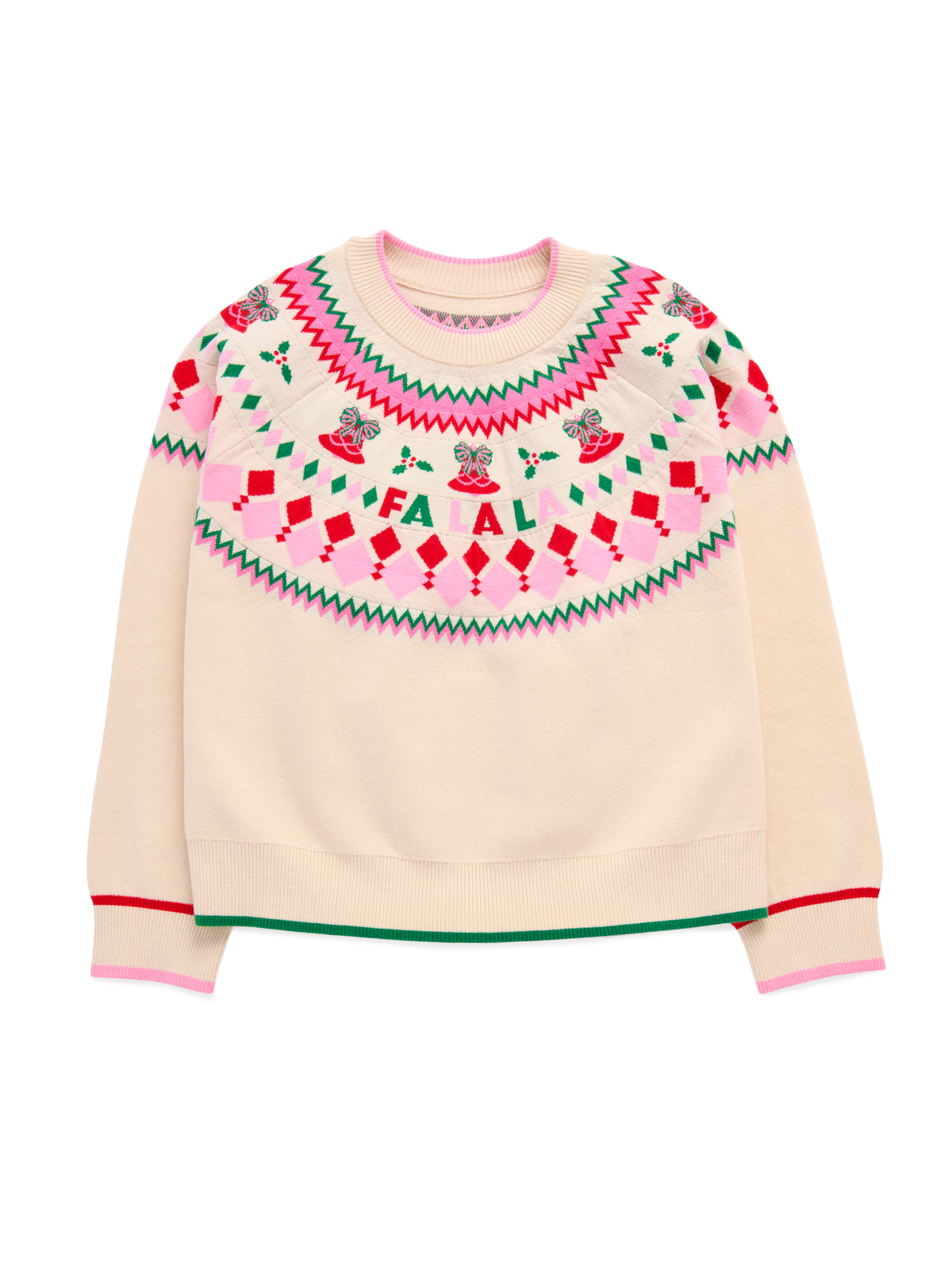 Shiraleah Fair Isle Double Knit Boxy Sweater IVORY / EXTRA SMALL