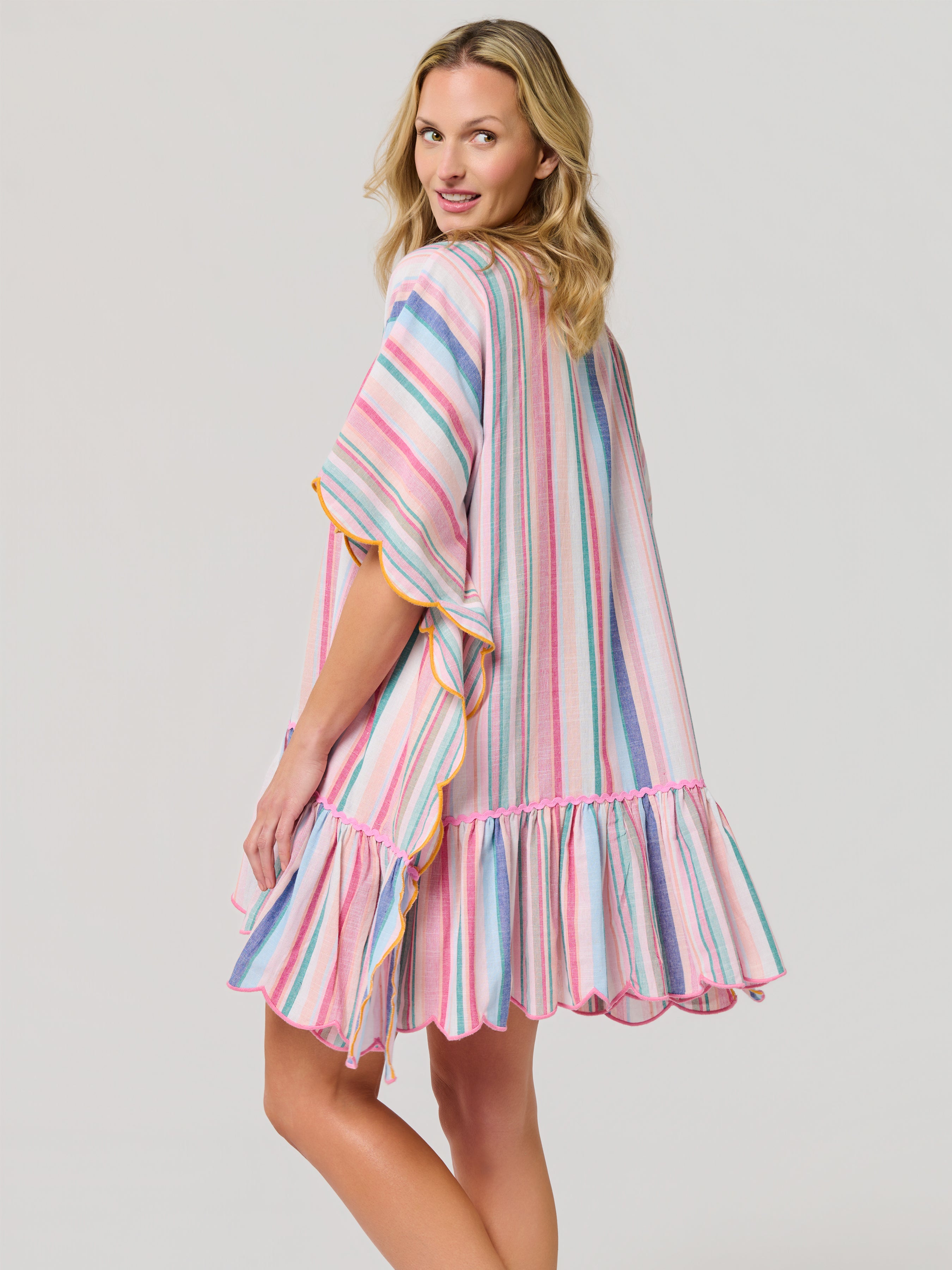 Shiraleah Rosalia Mini Caftan PINK