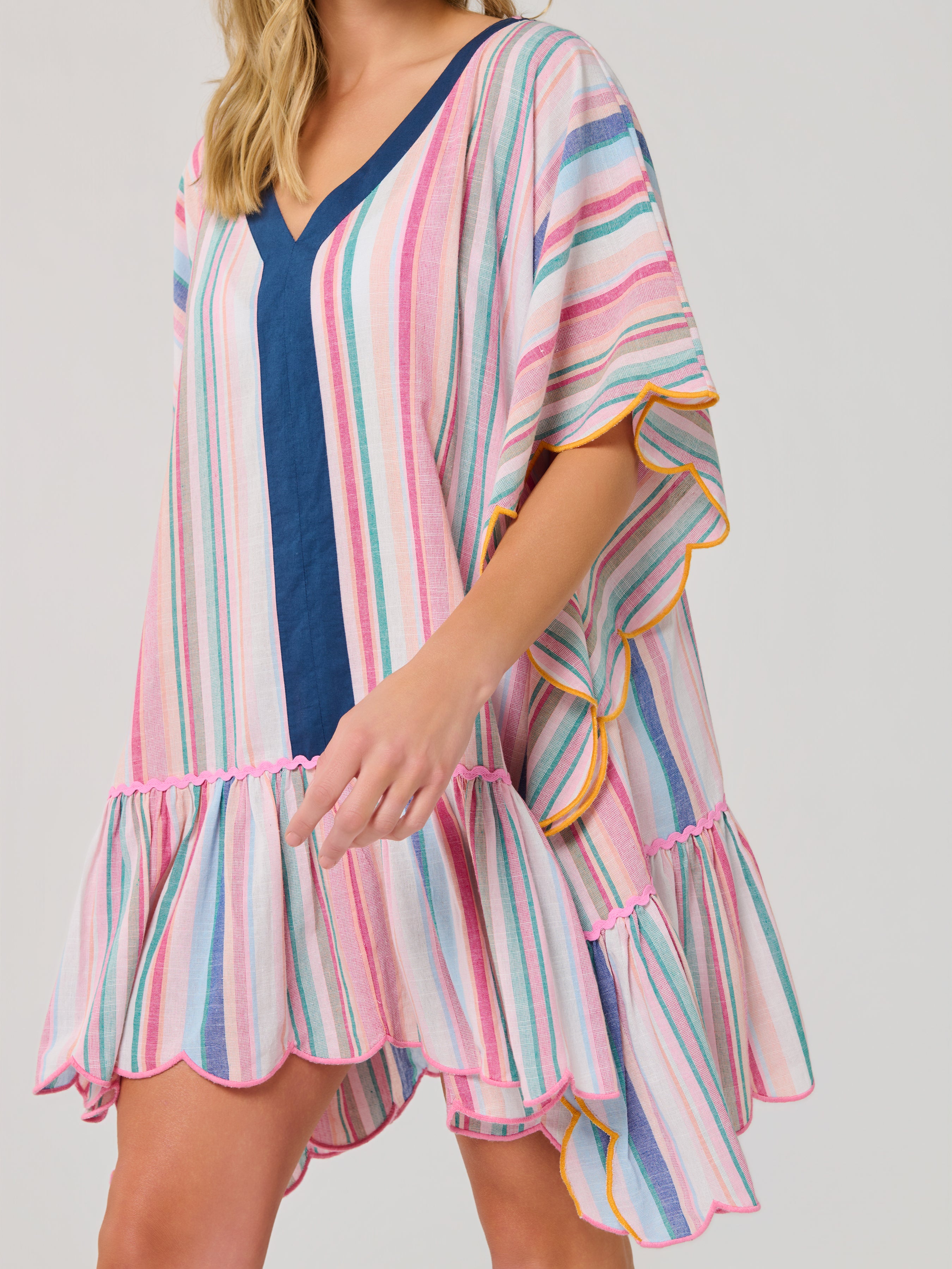 Shiraleah Rosalia Mini Caftan PINK