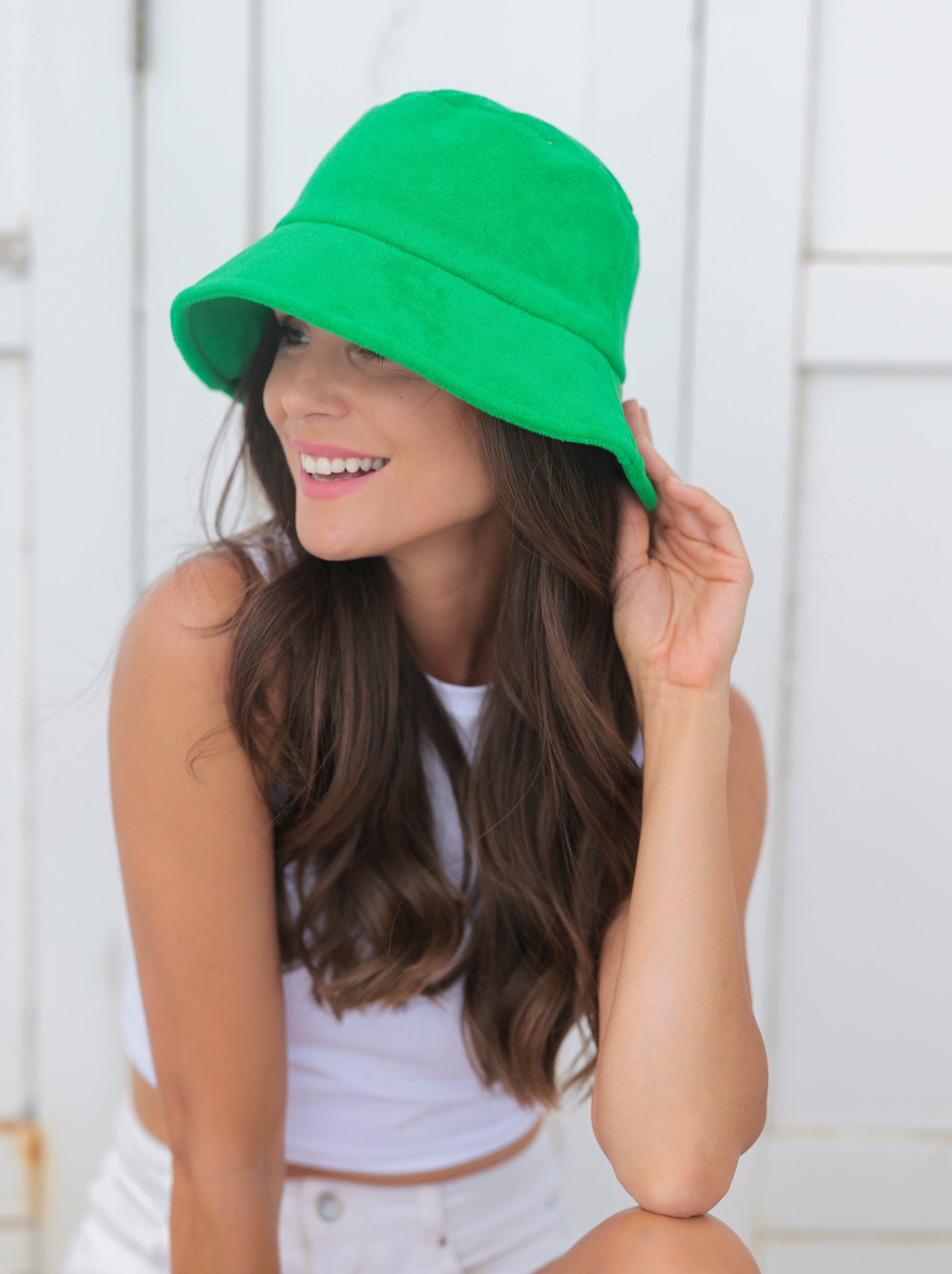 Shiraleah Sol Terry Bucket Hat GREEN