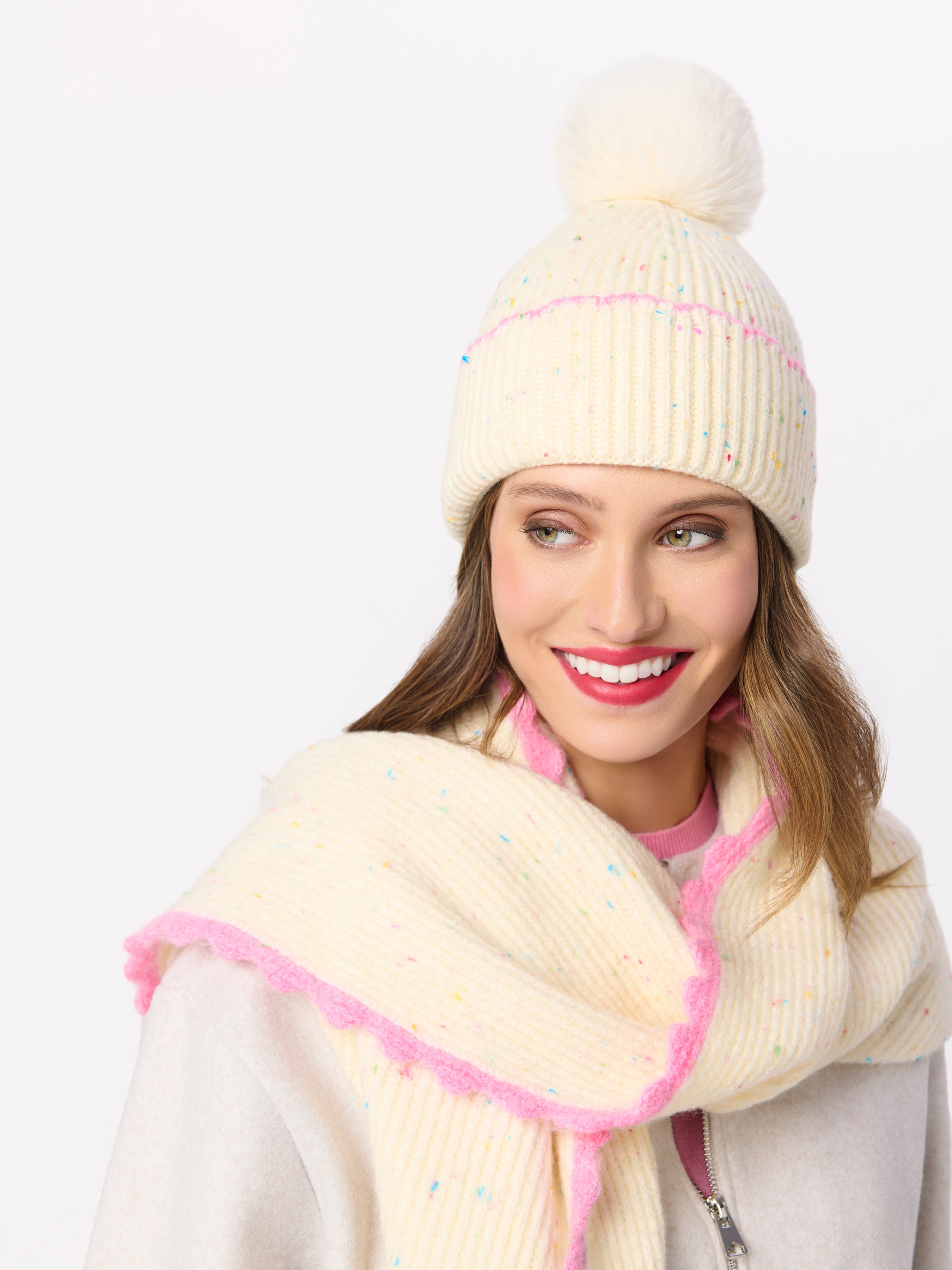 Shiraleah Kendra Beanie IVORY / OS