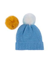 Shiraleah Pick-A-Pom Winter Knit Hat/Beanie, Blue - FINAL SALE ONLY