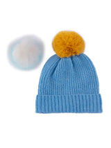 Shiraleah Pick-A-Pom Winter Knit Hat/Beanie, Blue - FINAL SALE ONLY