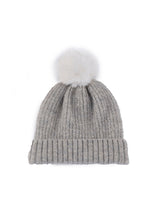 Shiraleah Pick-A-Pom Winter Knit Hat/Beanie, Grey - FINAL SALE ONLY