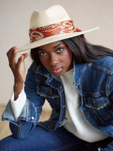 Shiraleah Clyde Felt Brim Hat with Interchangeable Trim, Cream - FINAL SALE ONLY