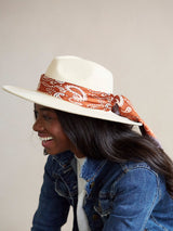 Shiraleah Clyde Felt Brim Hat with Interchangeable Trim, Cream - FINAL SALE ONLY