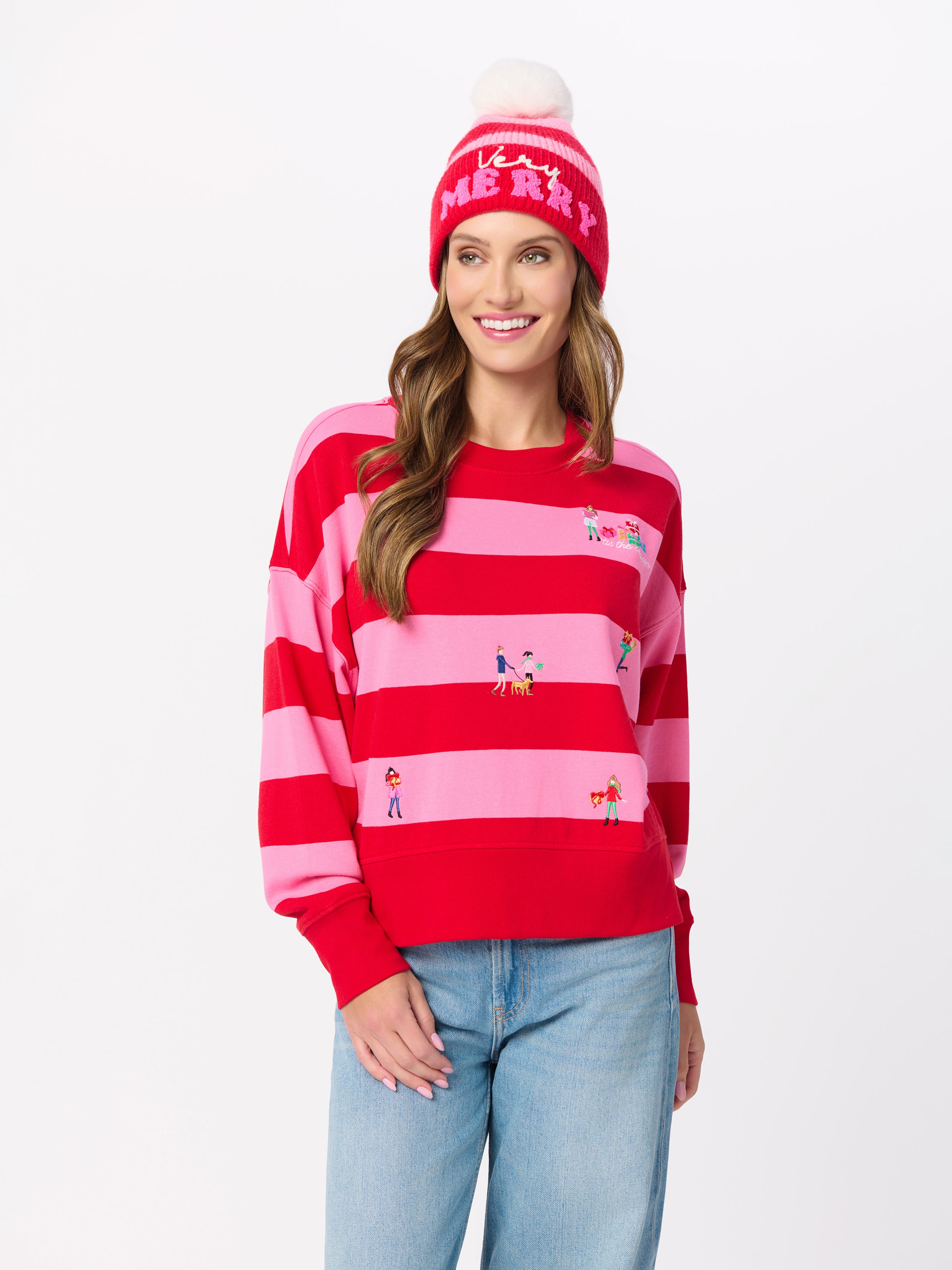 Shiraleah "Very Merry" Beanie, Red