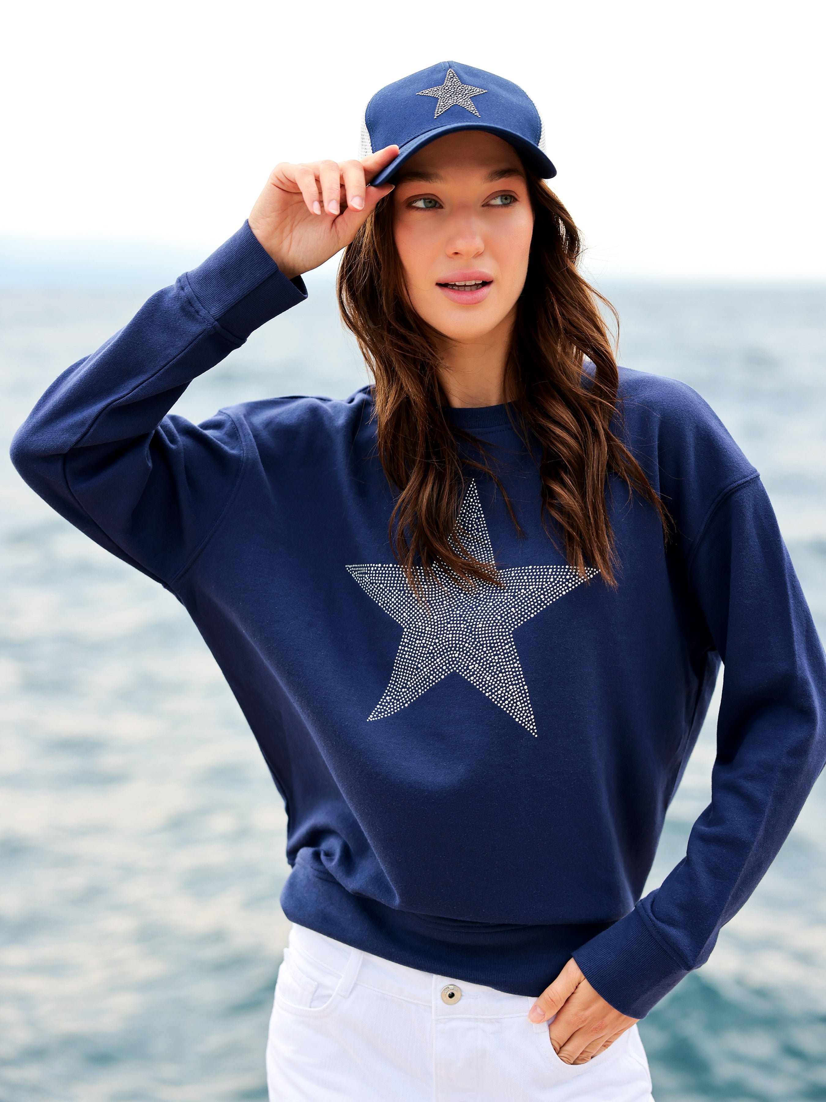 Shiraleah Star Trucker Hat NAVY