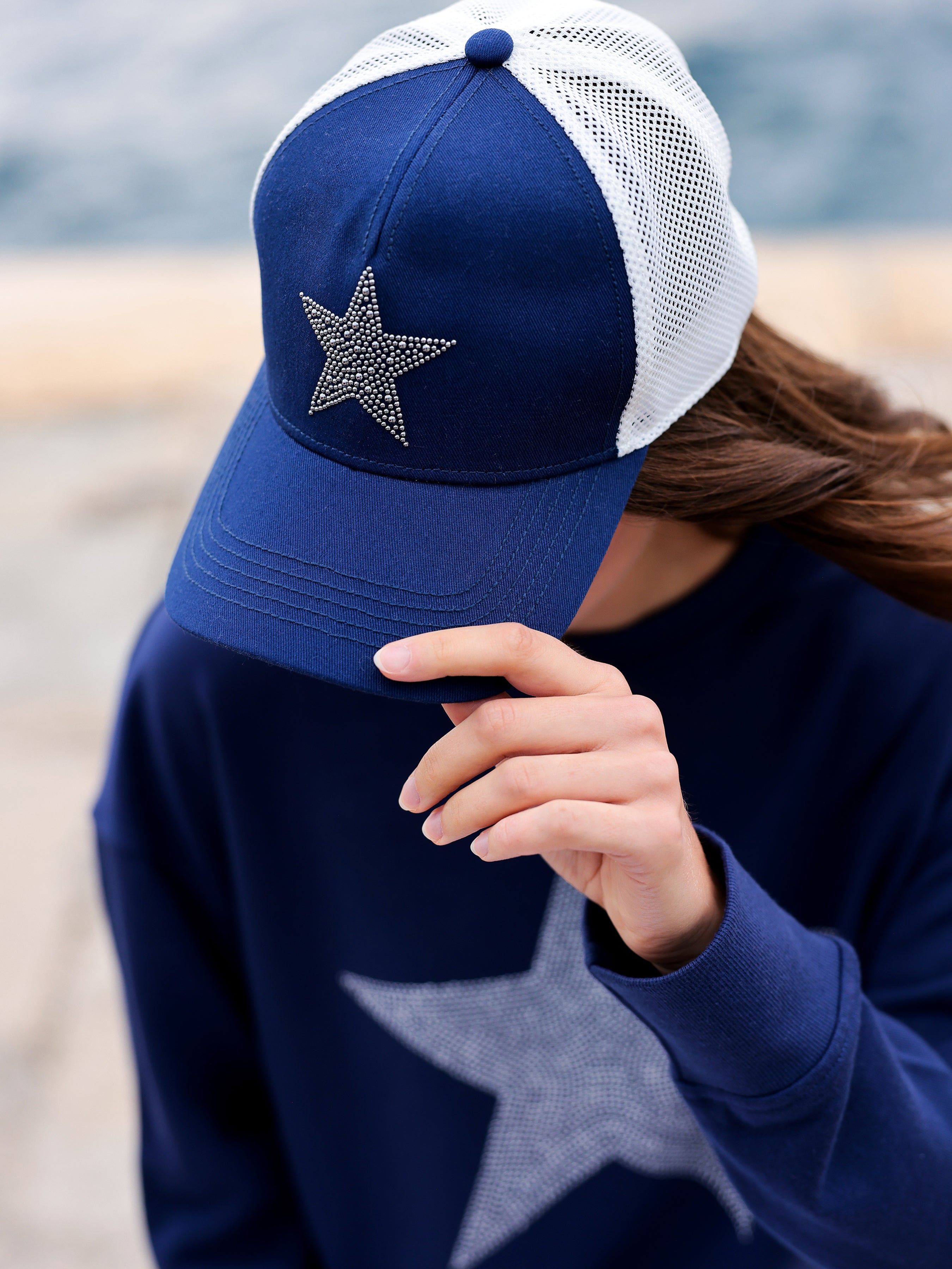 Shiraleah Star Trucker Hat NAVY