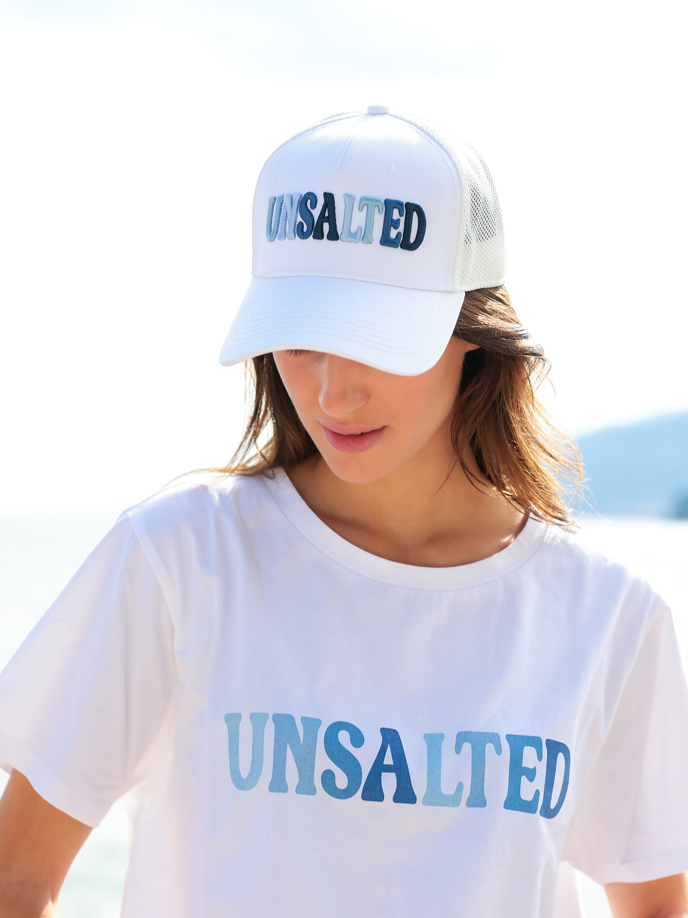 Shiraleah "Unsalted" Trucker Hat, White