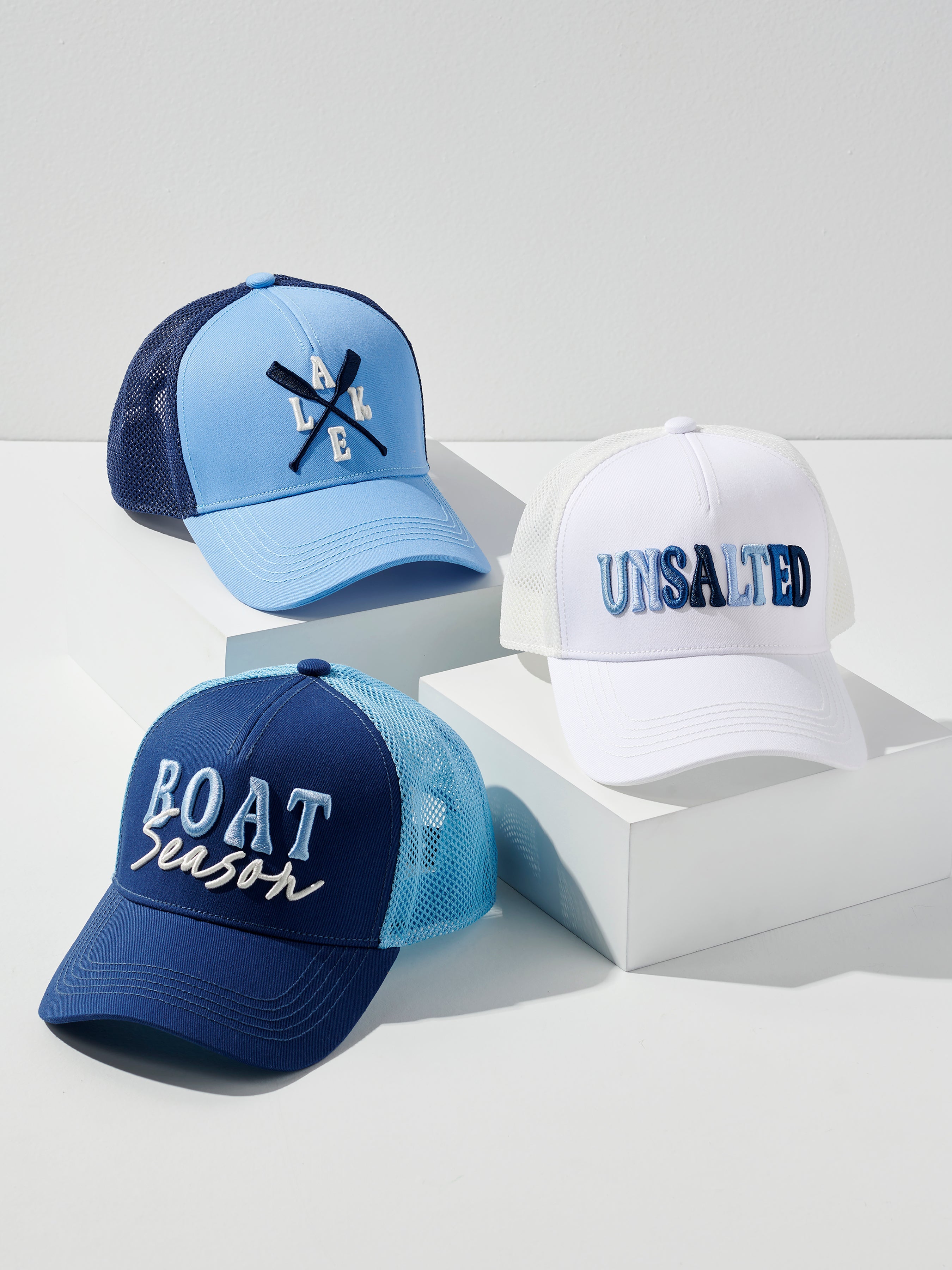 Shiraleah "Boat Season" Trucker Hat, Navy