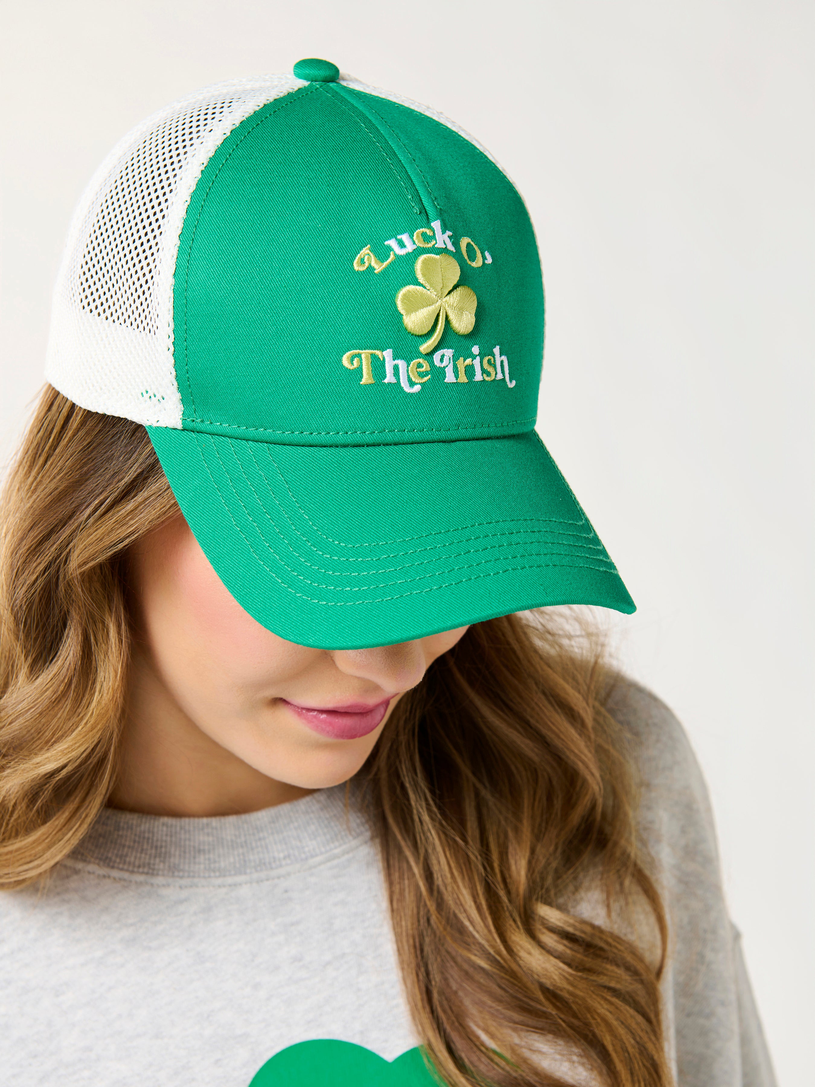 Shiraleah "Luck O' The Irish" Trucker Hat, Green GREEN