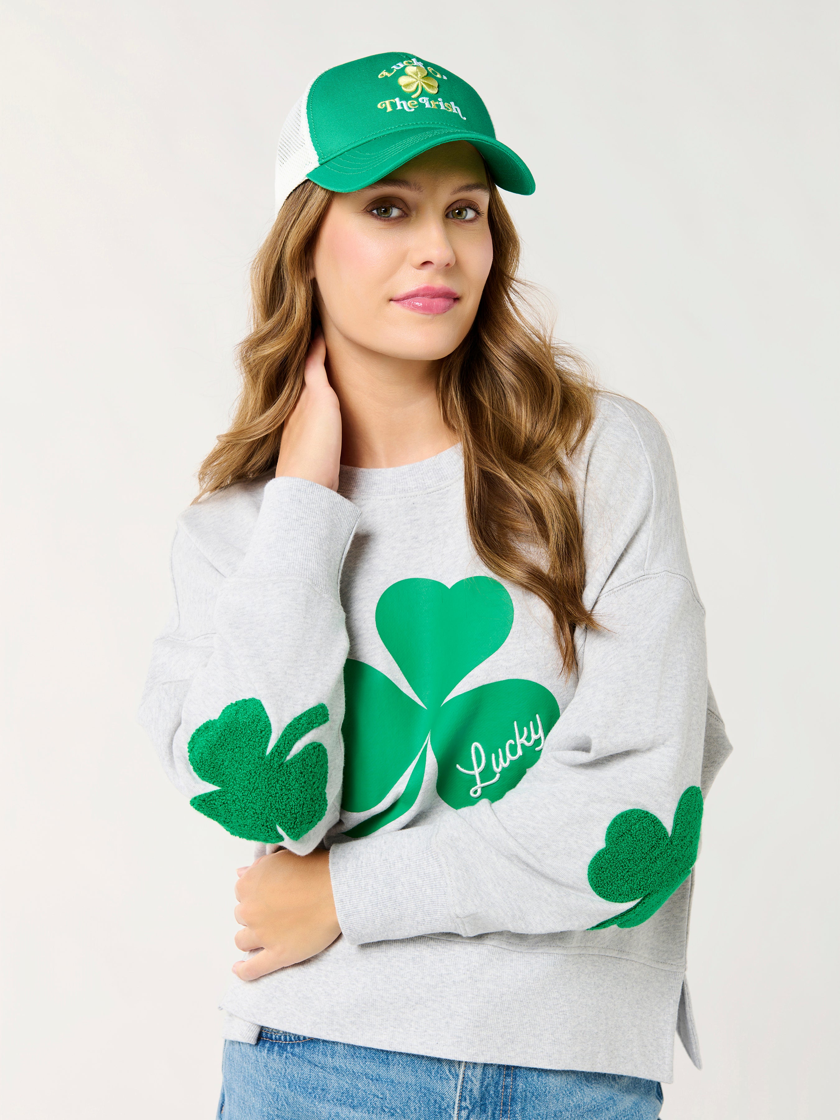 Shiraleah "Luck O' The Irish" Trucker Hat, Green GREEN