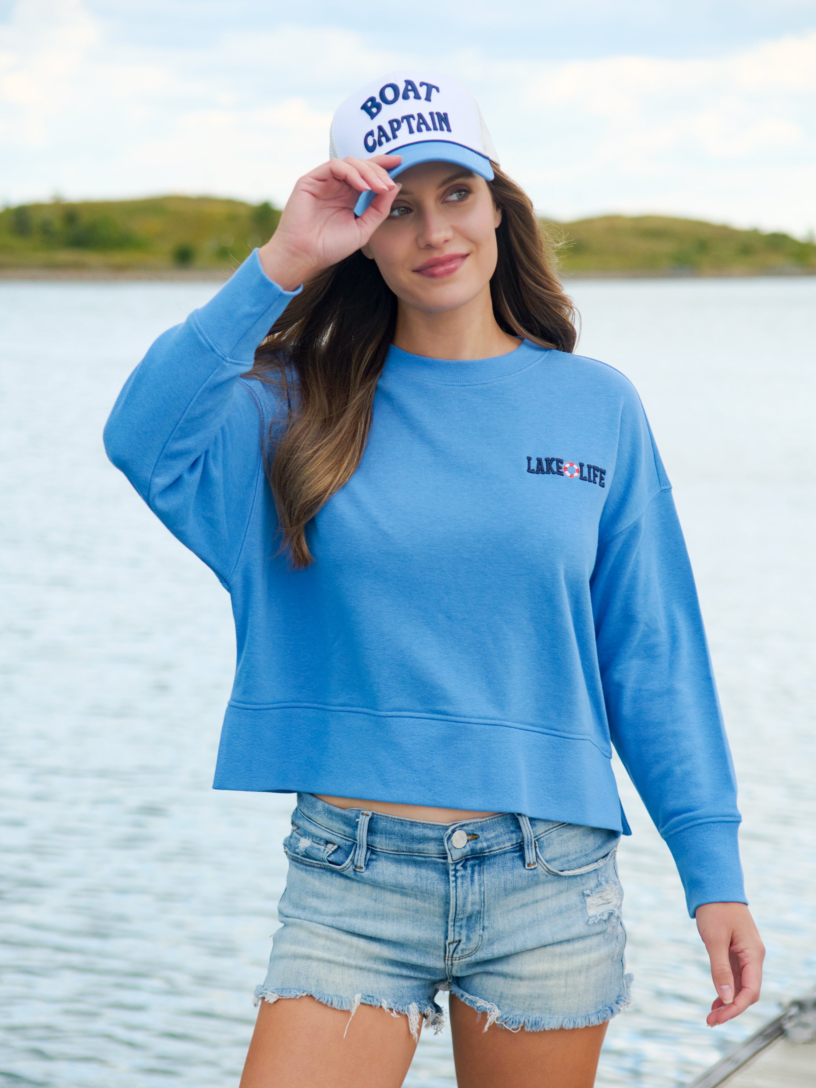 Shiraleah "Boat Captain" Trucker Hat, White