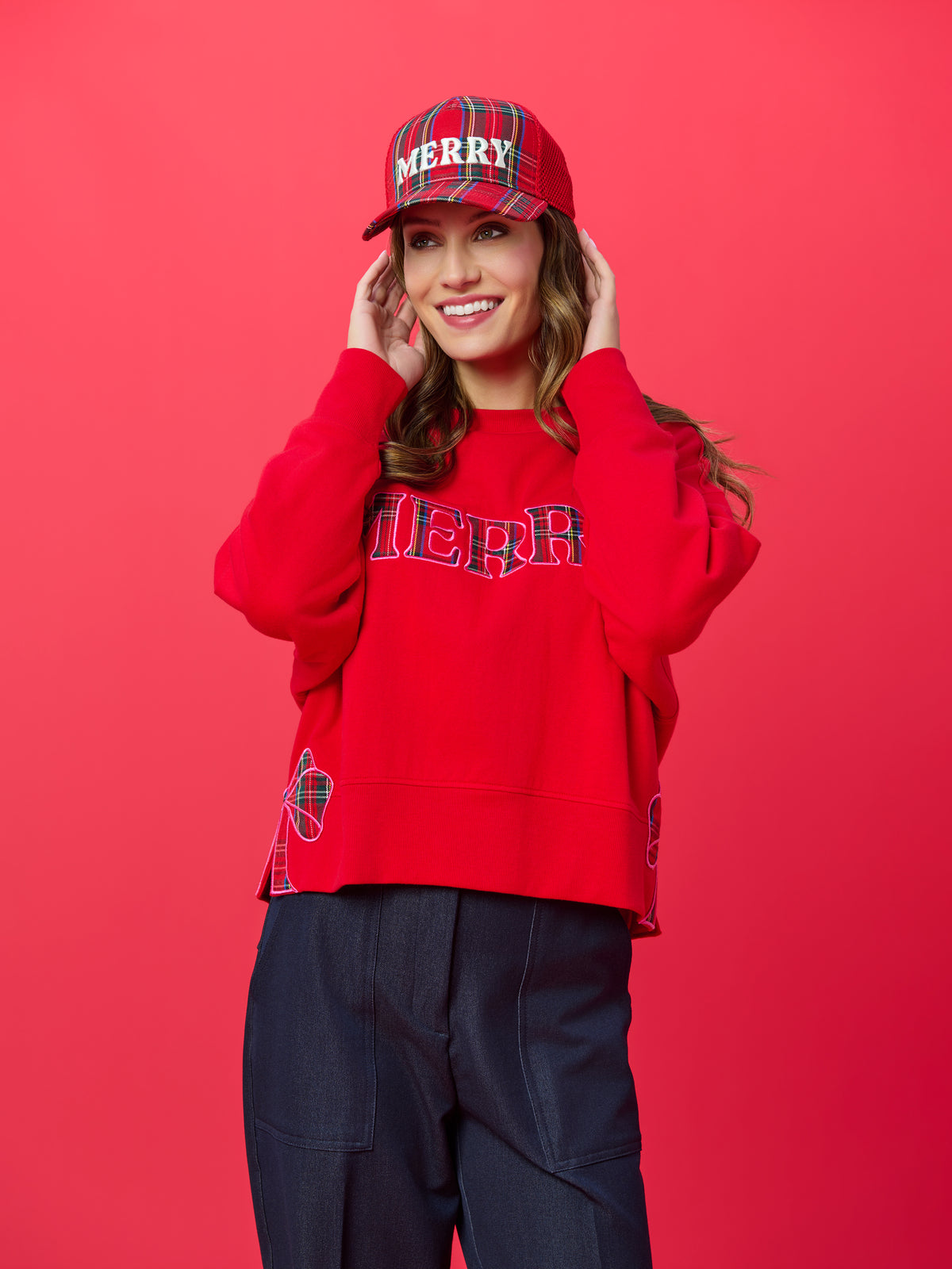 Shiraleah "Merry" Trucker Hat RED / OS