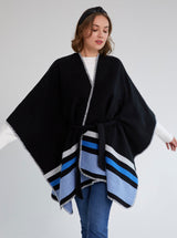 Shiraleah Twila Belted Cape, Black - FINAL SALE ONLY