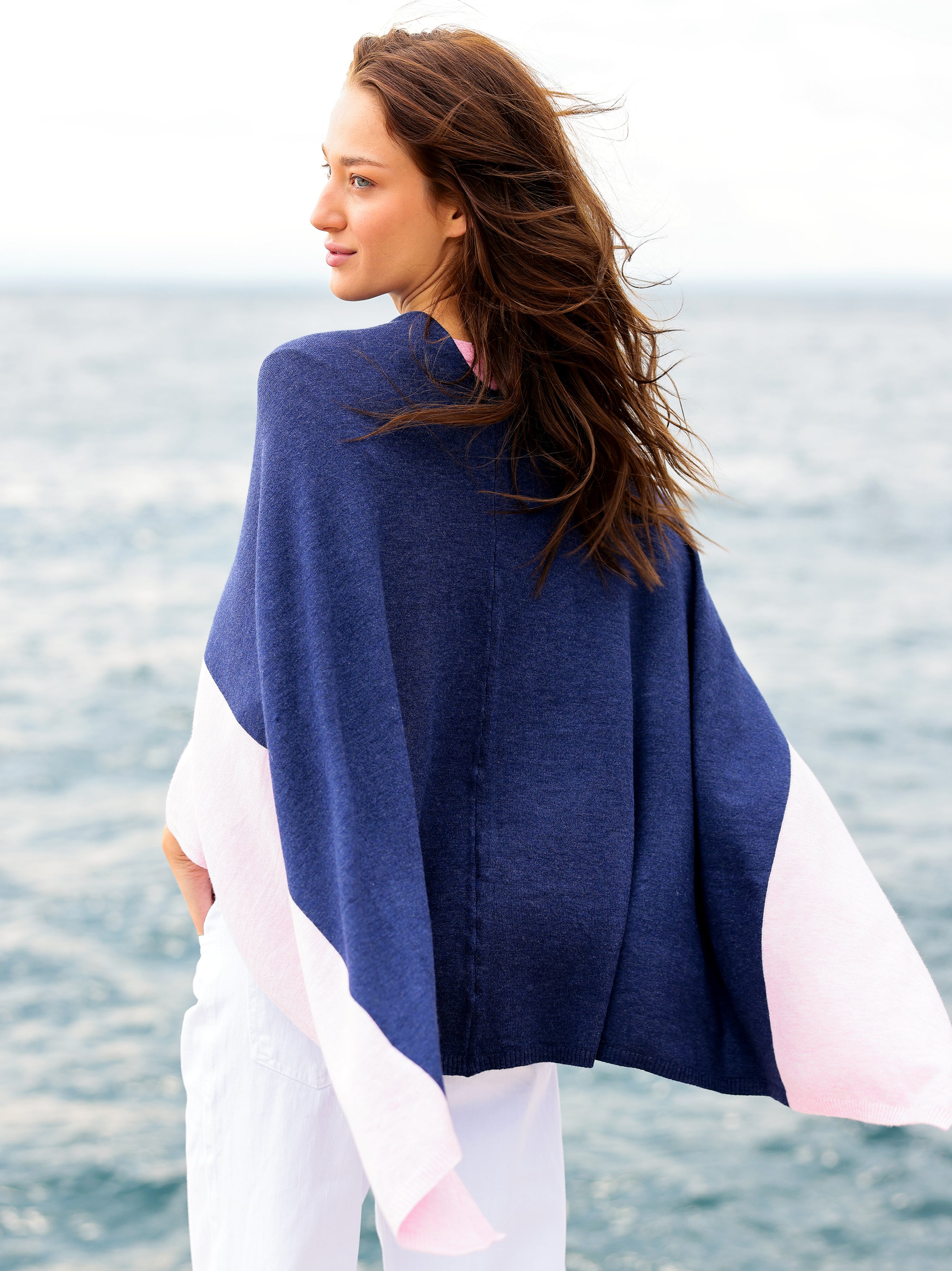 Shiraleah Madeleine Travel Poncho NAVY