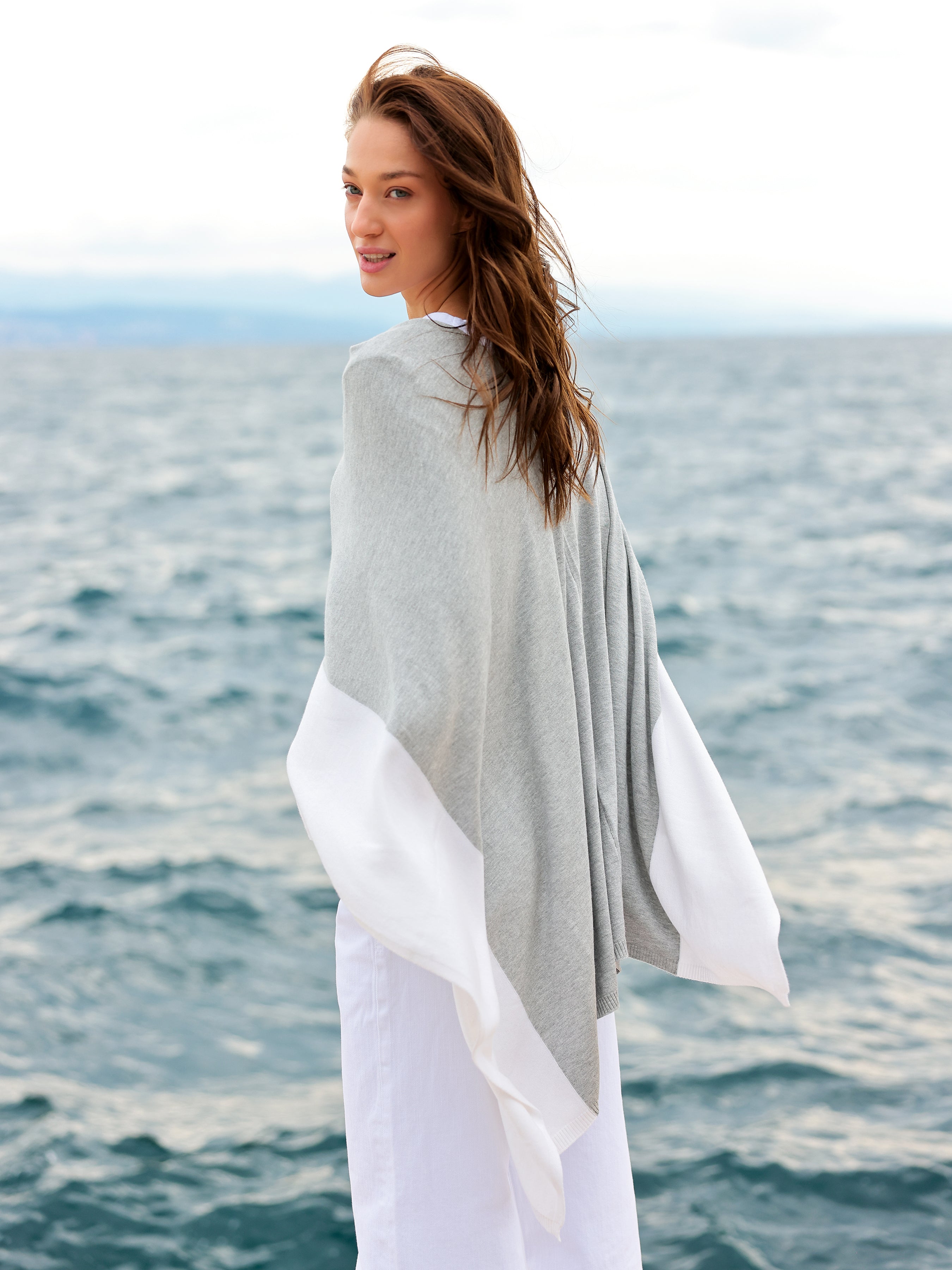 Shiraleah Madeleine Travel Poncho STONE