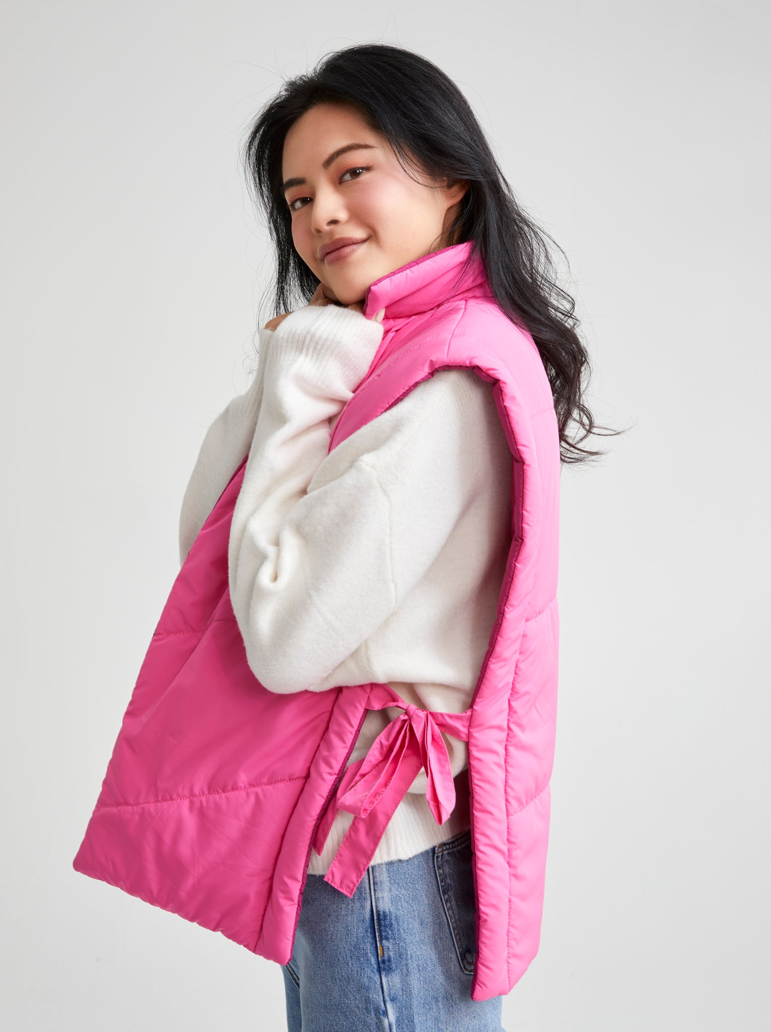 Shiraleah Petra Reversible Vest, Pink - FINAL SALE ONLY