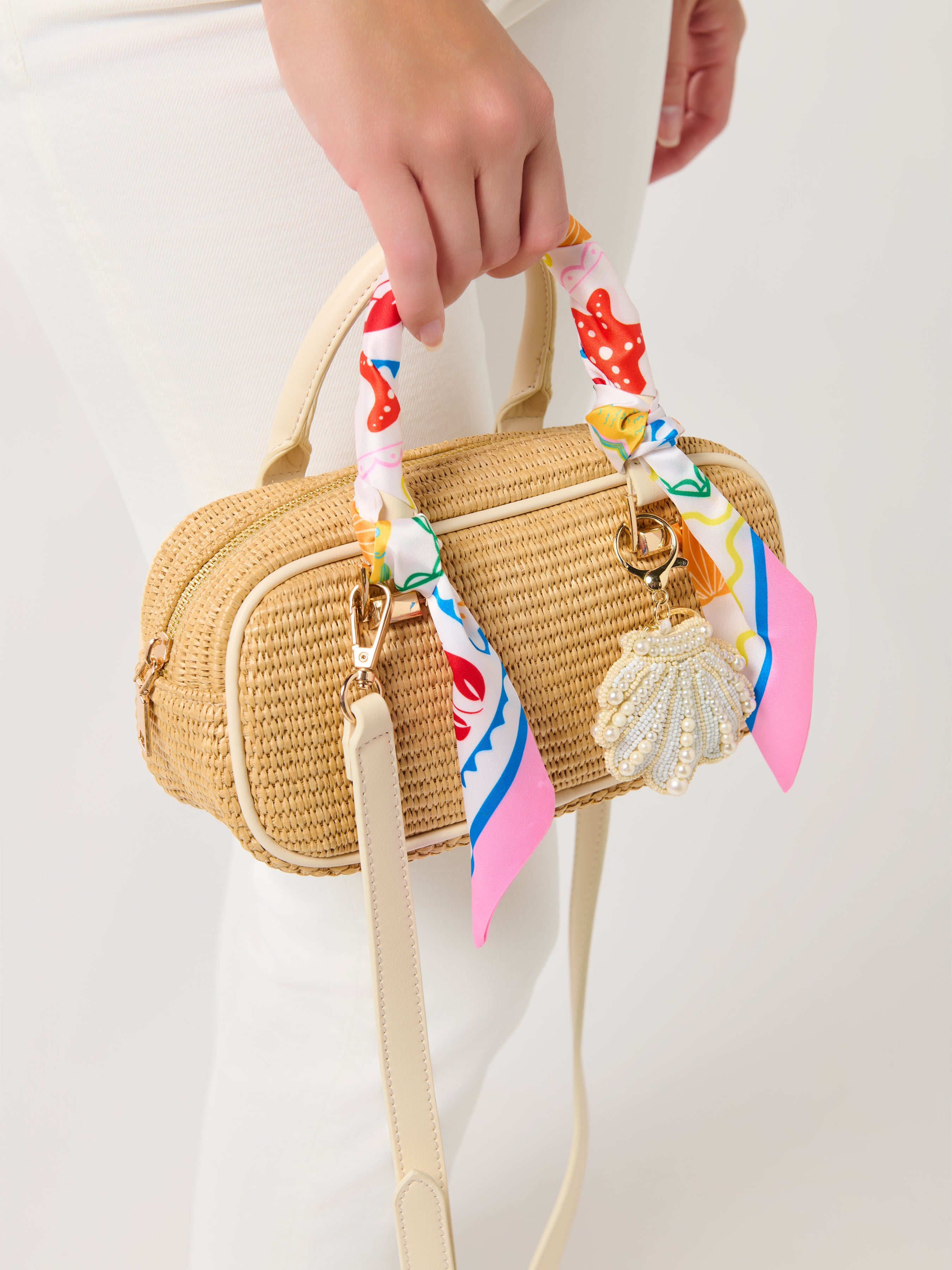 Shiraleah Assorted Set of 2 Coral Cherries Twilly Scarf, Multi