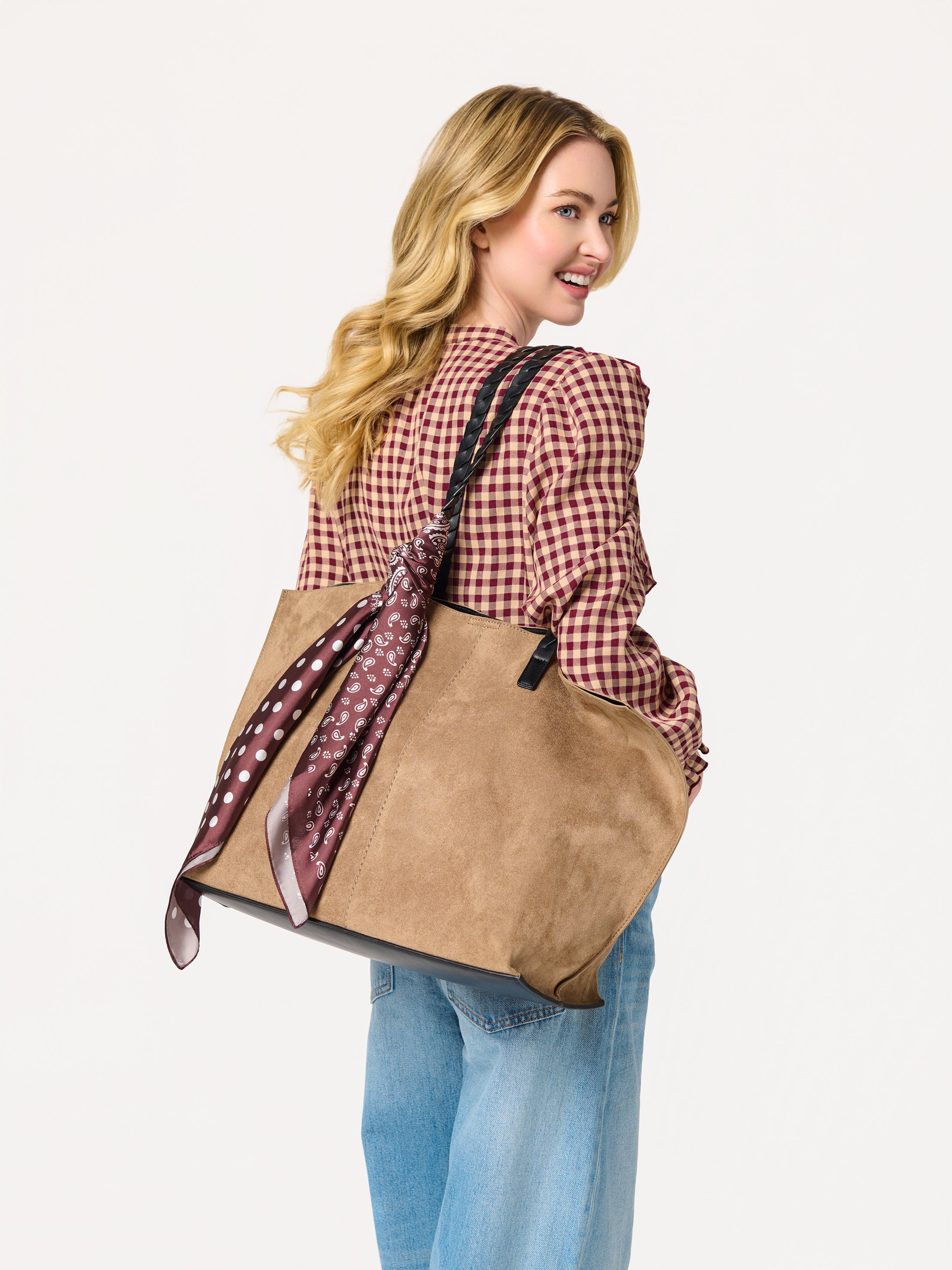 Shiraleah Paisley Square Scarf BROWN / OS