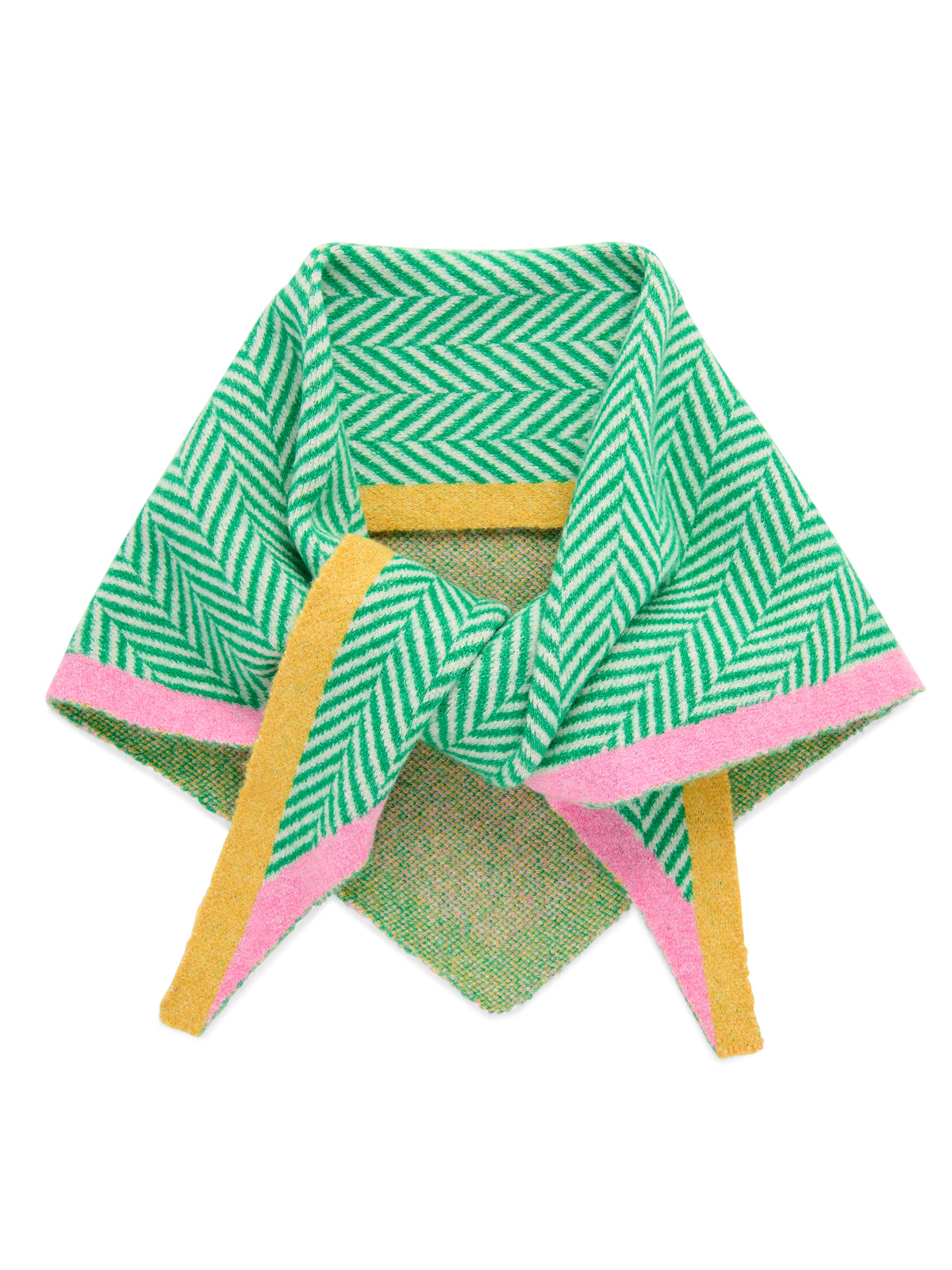 Shiraleah Ziggy Triangle Scarf GREEN / OS