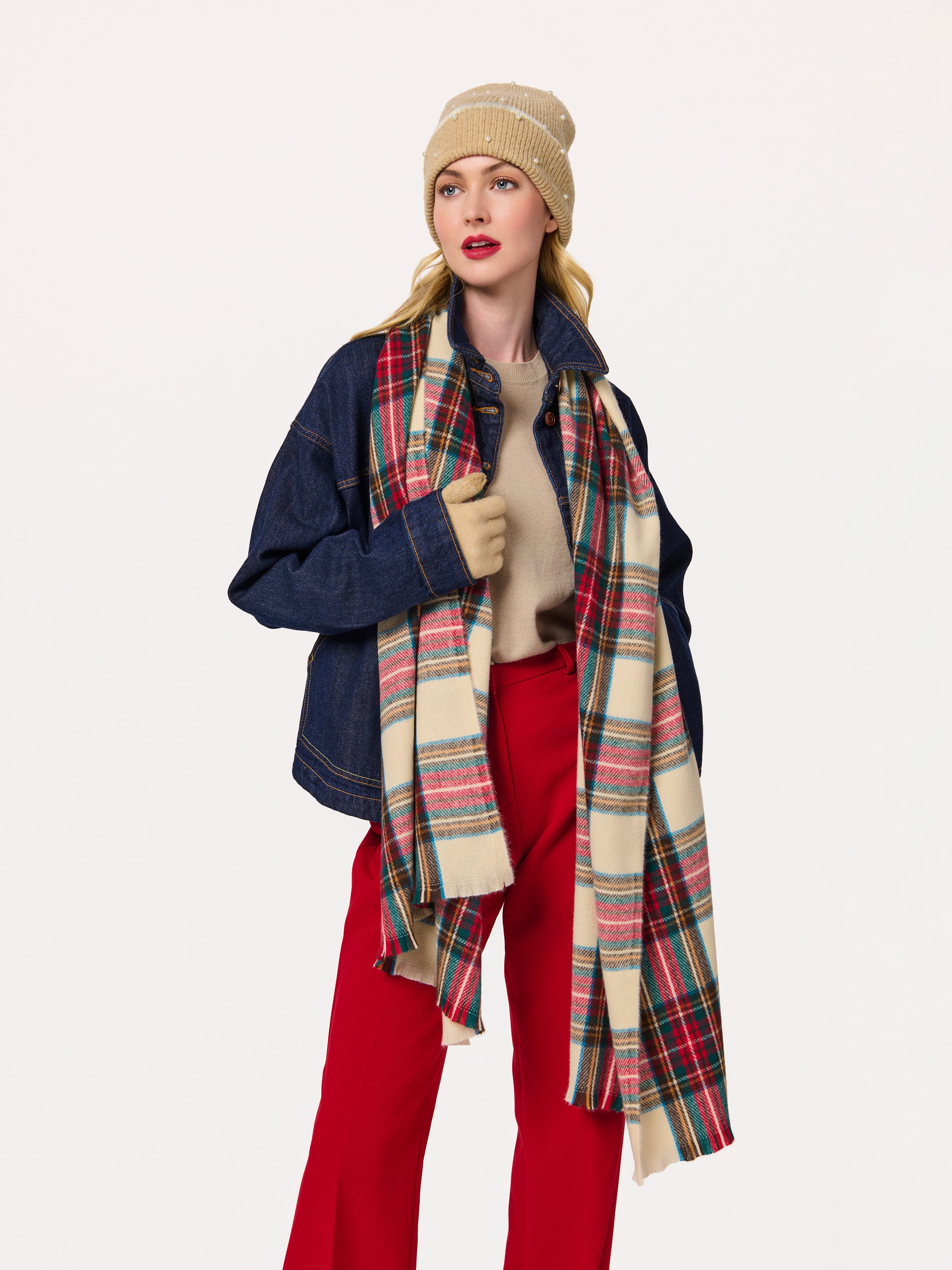 Shiraleah Blair Scarf IVORY / OS