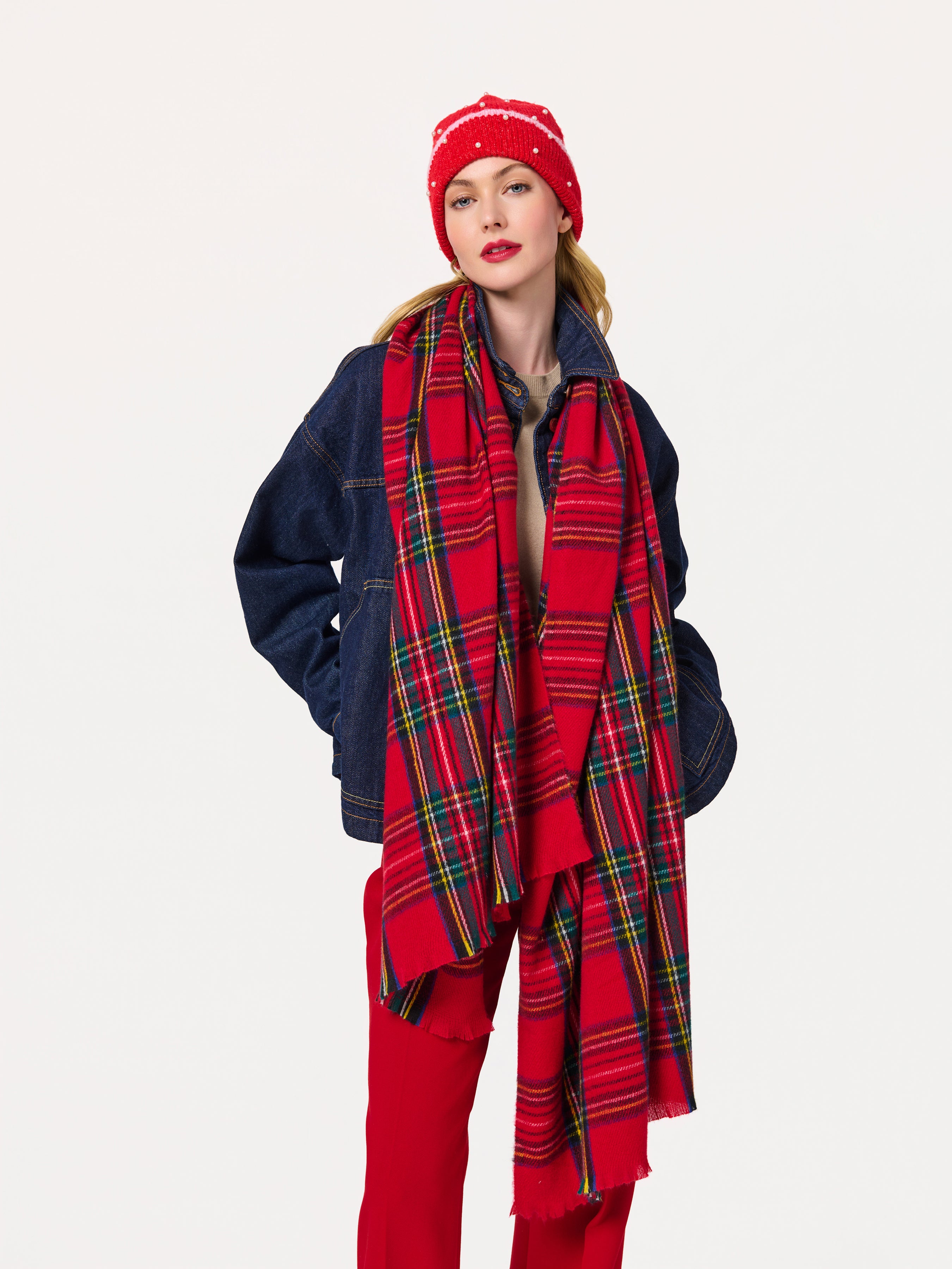 Shiraleah Blair Scarf RED / OS