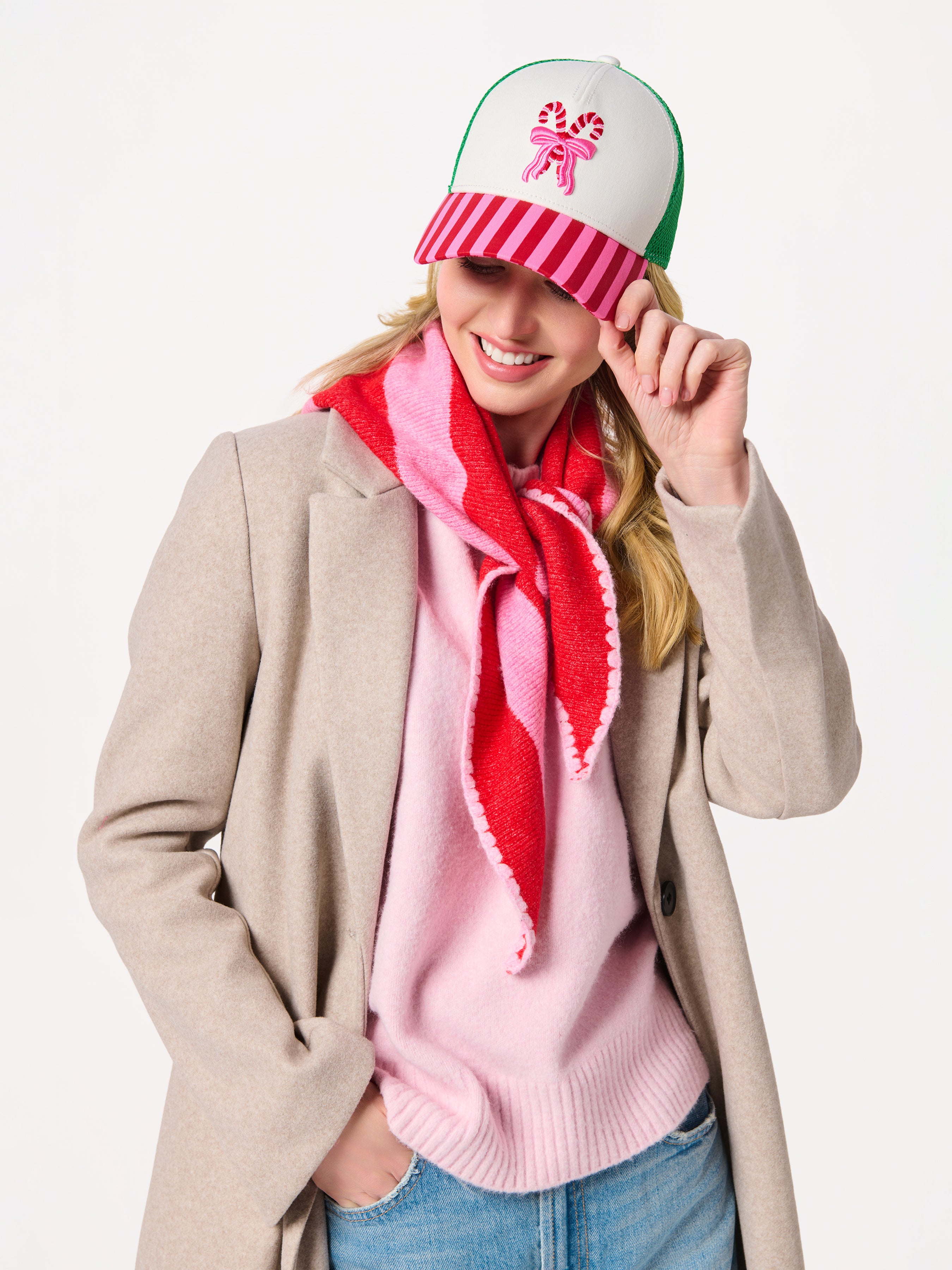 Shiraleah Joy Small Triangle Scarf RED / OS