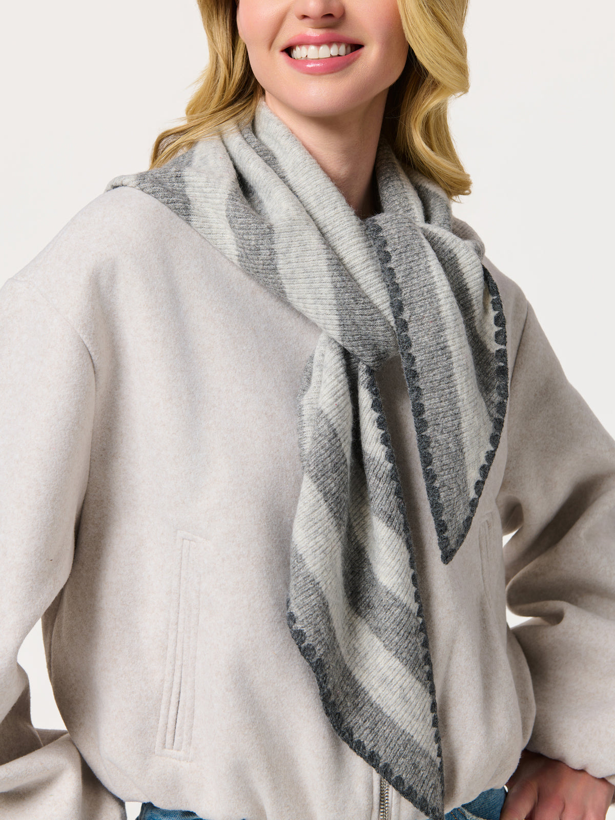 Shiraleah Joy Large Triangle Scarf GREY / OS