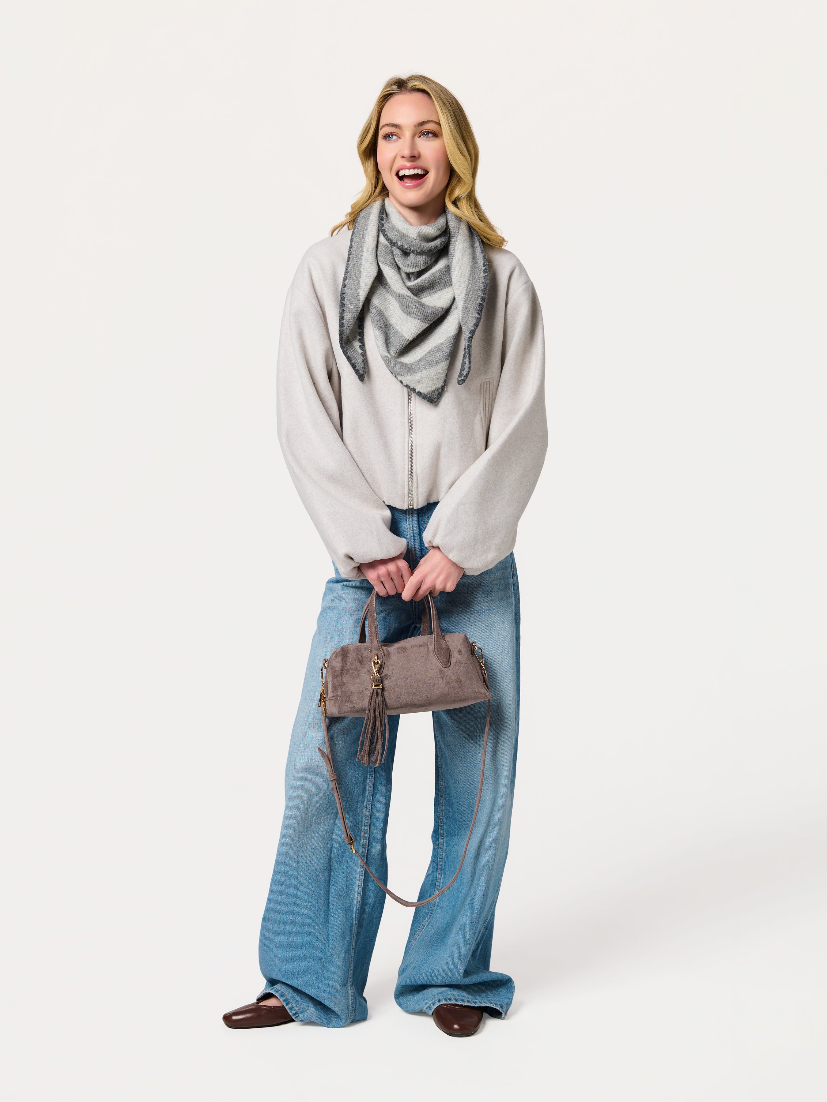 Shiraleah Joy Large Triangle Scarf GREY / OS