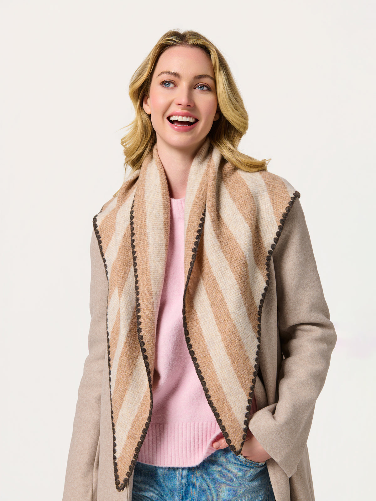 Shiraleah Joy Large Triangle Scarf OATMEAL / OS