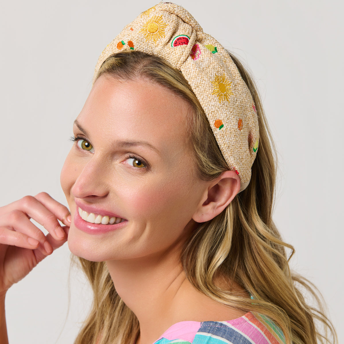 NWT Shiraleah Embellished Wide Check Headband ACCESSORIES: Hair Accessories - Headbands main image 2