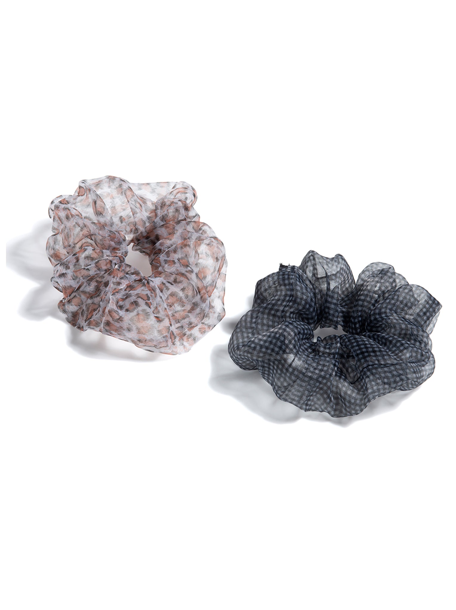 Shiraleah Set of 2 Pattern Oversized Scrunchies, Multi - FINAL SALE ONLY