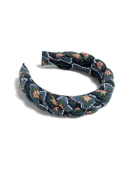 Shiraleah Braided Print Headband, Blue - FINAL SALE ONLY