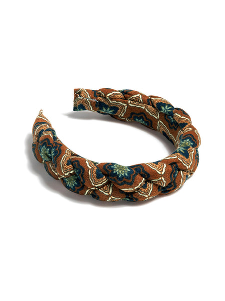 Shiraleah Braided Print Headband, Rust - FINAL SALE ONLY