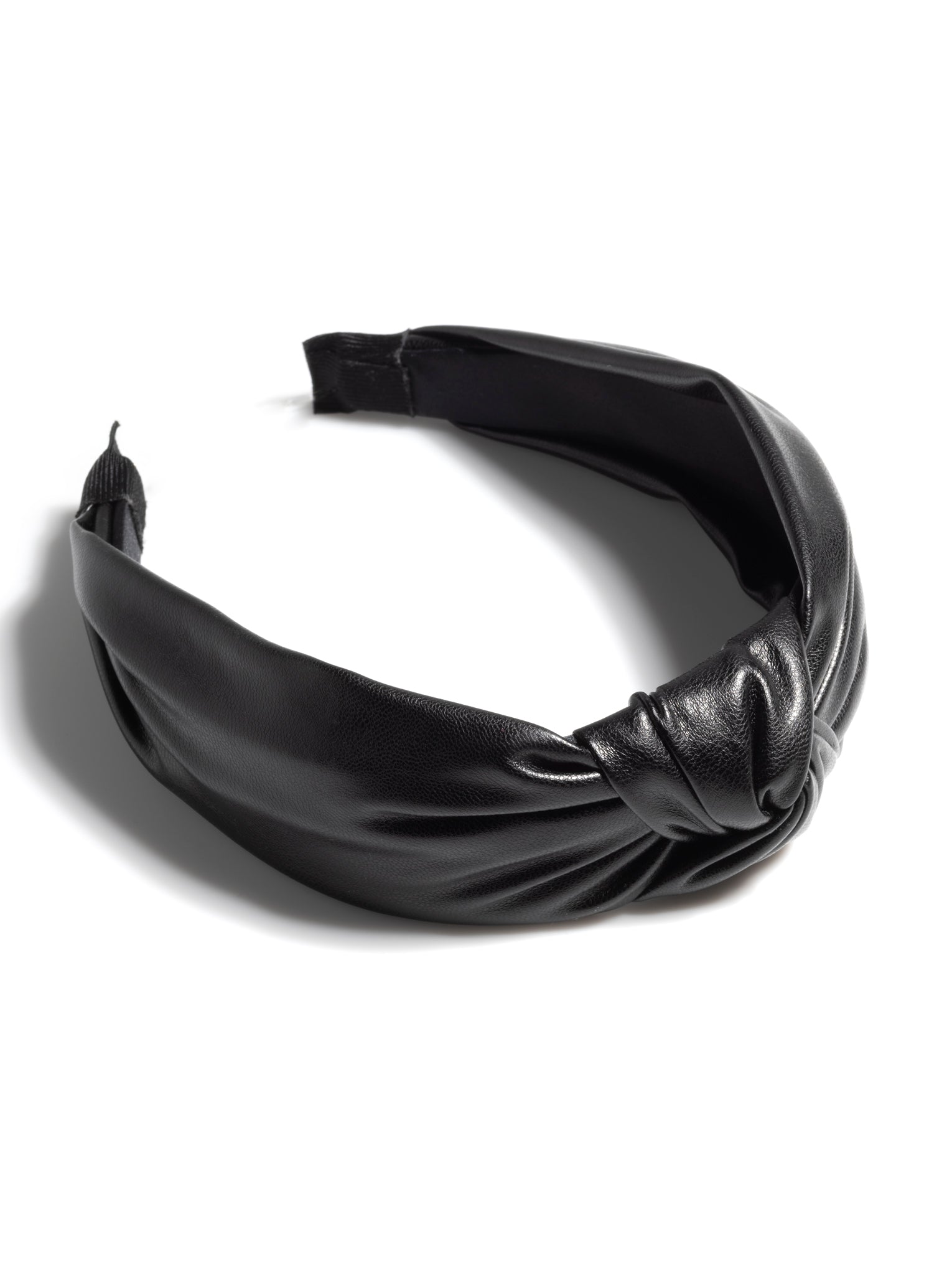 Shiraleah Knotted Faux Leather Headband BLACK