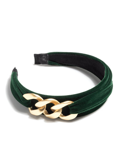 Shiraleah Chain Detail Headband, Green