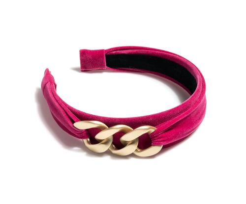 Shiraleah Chain Detail Headband, Pink