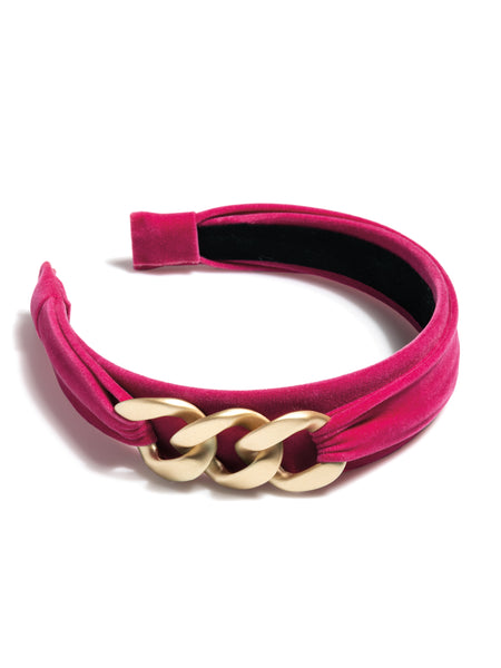 Shiraleah Chain Detail Headband, Pink