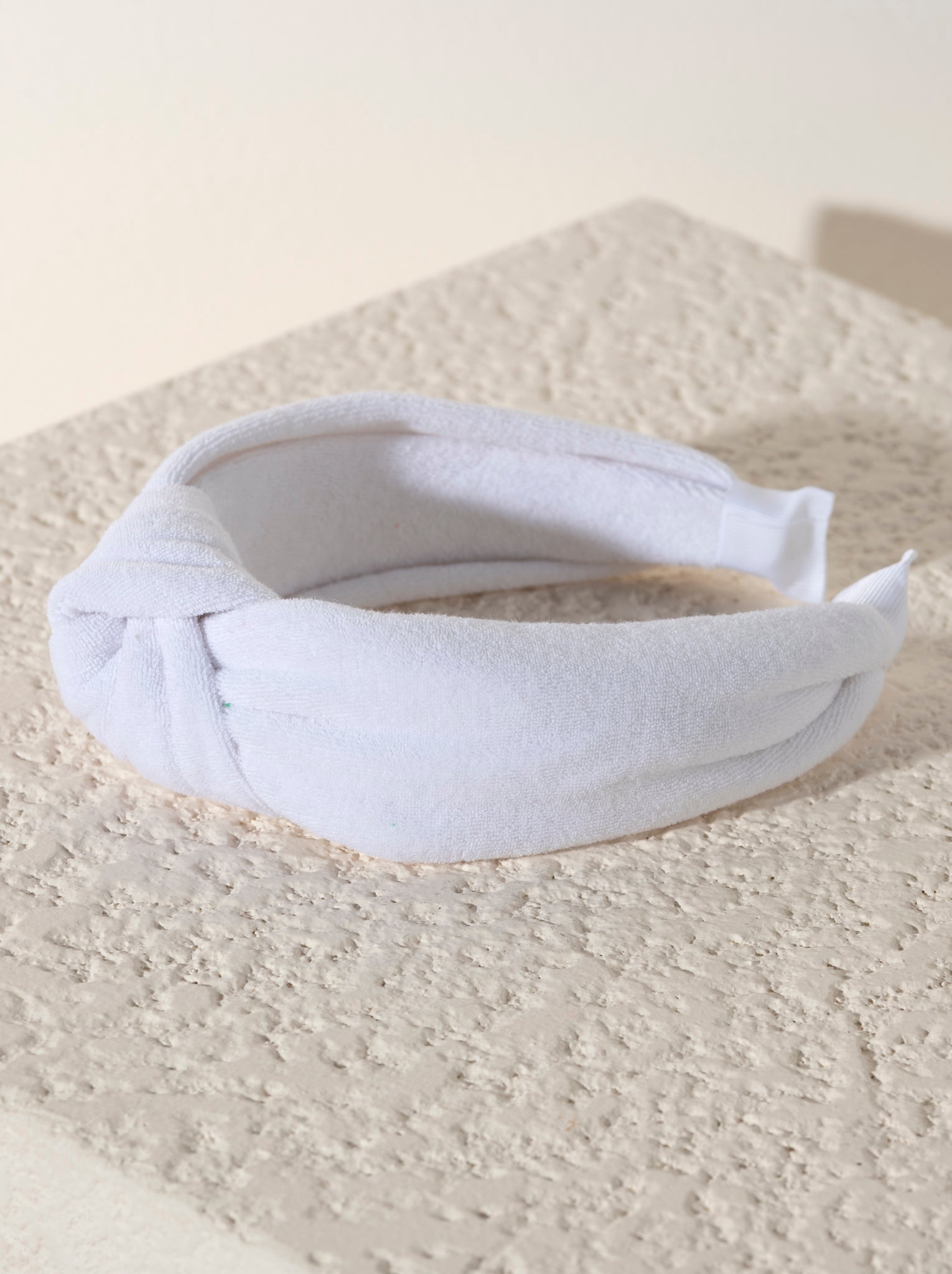 Shiraleah Terry Knotted Headband WHITE